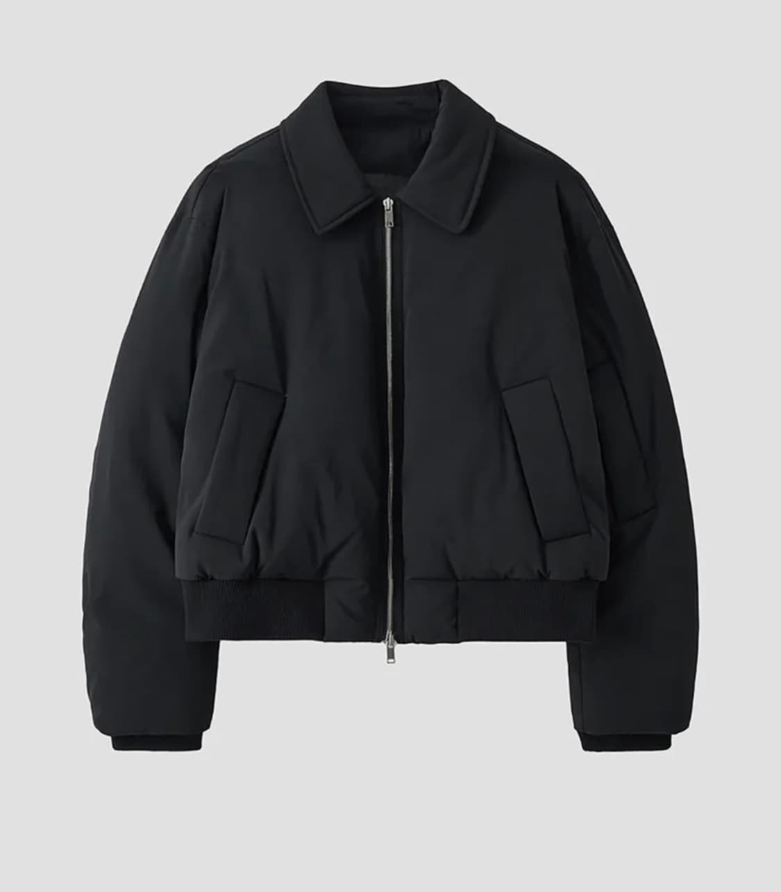 노이어 울 크롭 블루종 블랙 (50) 상품이미지2