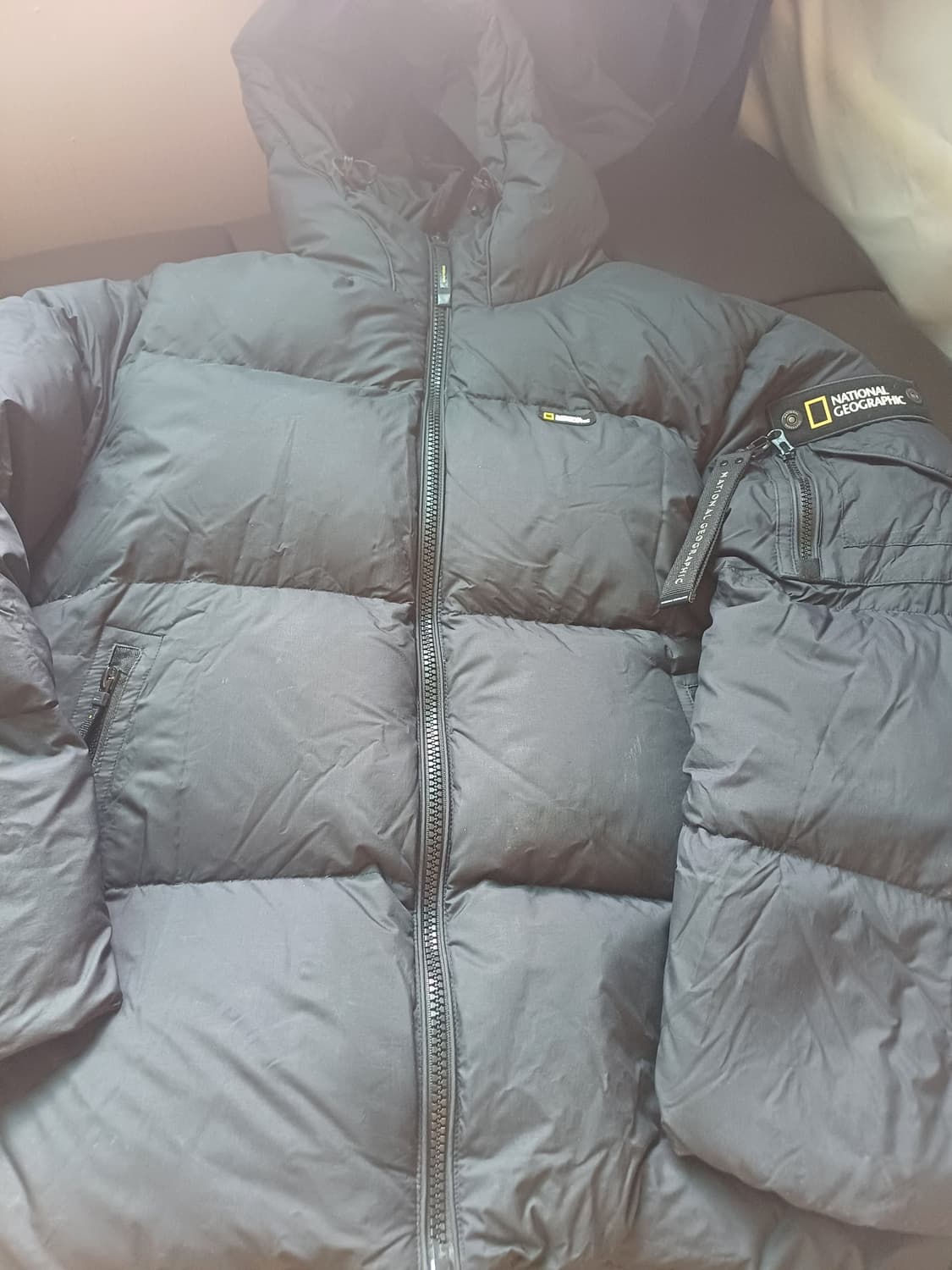 네셔널지오그래픽 구스다운 패딩 블랙 xxl 상품이미지1