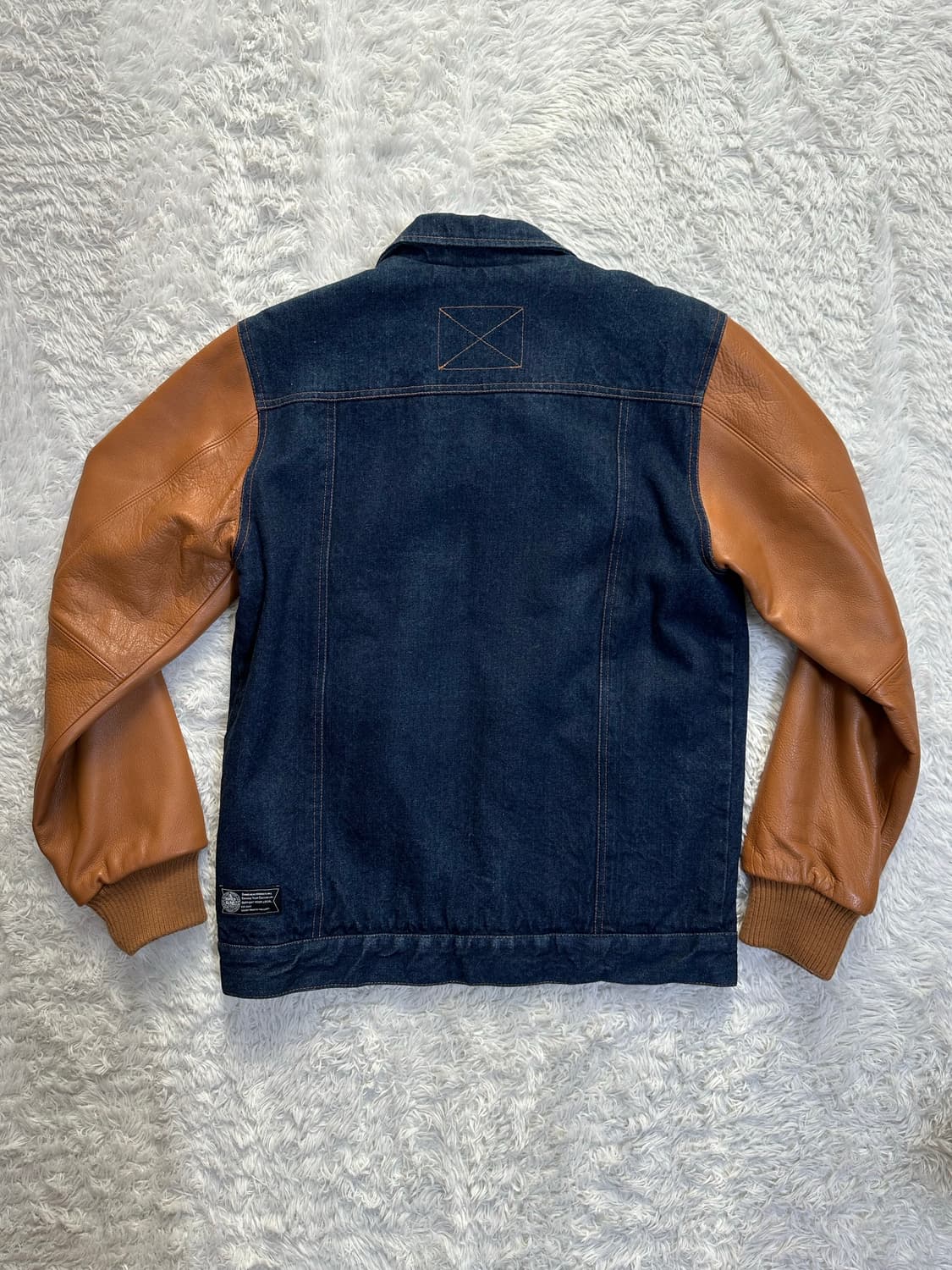 베리드얼라이브 데님 가죽 배색 자켓 M 상품이미지6