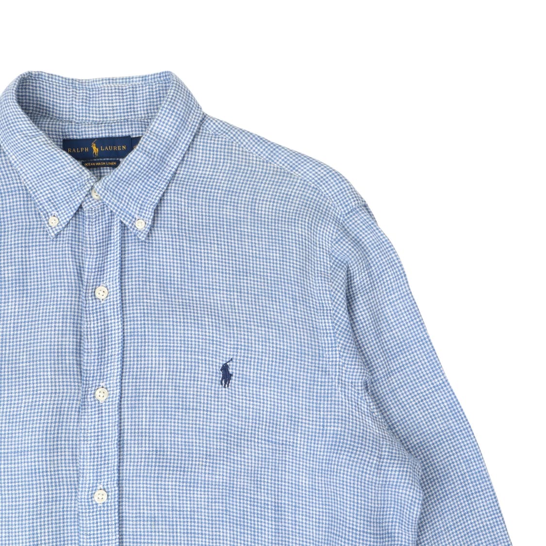 폴로 랄프로렌 오션워시 린넨 하운드투스 체크 셔츠 상품이미지3