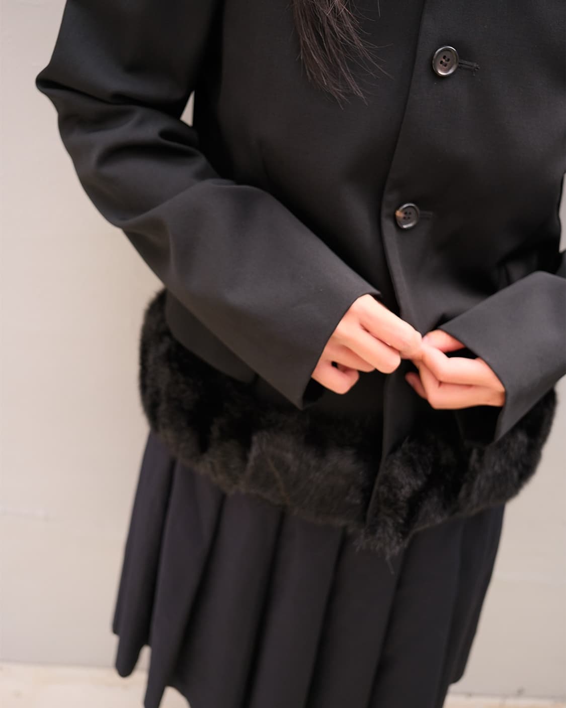 1997aw Fur trimming jacket 상품이미지1
