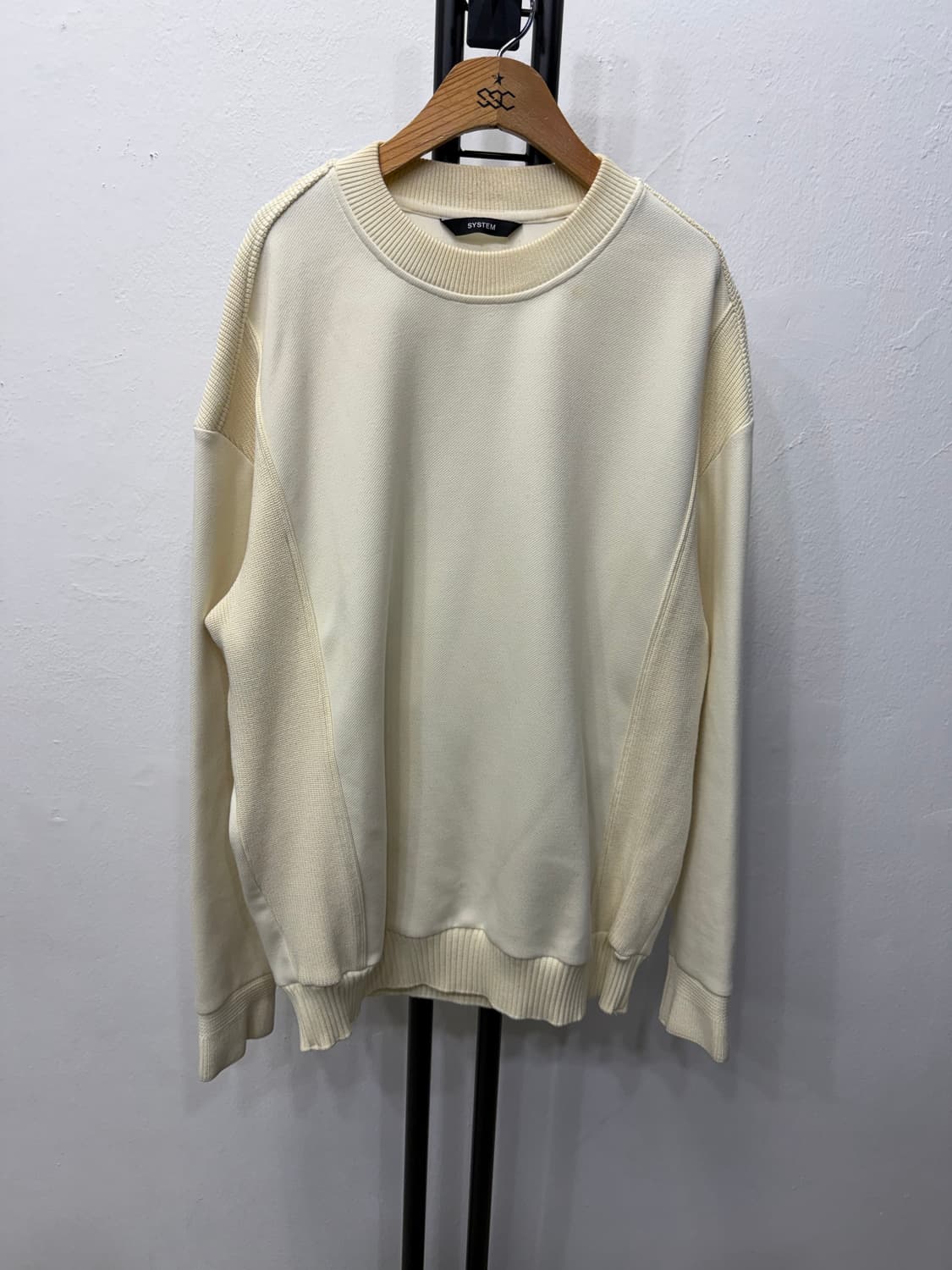 정품) 시스템옴므 한섬 22ss 맨투맨 100 상품이미지1