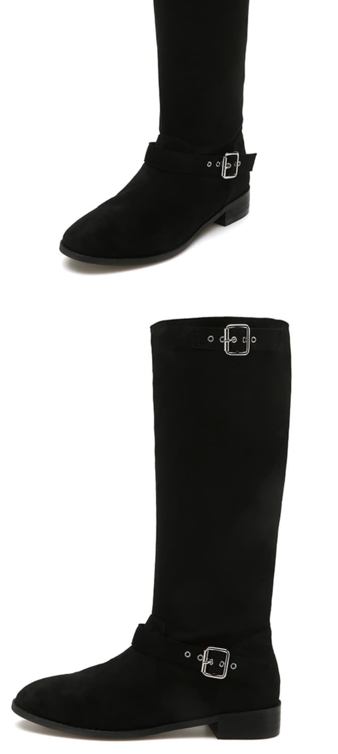 솔트앤초콜릿 스웨이드 부츠 블랙 245 상품이미지2