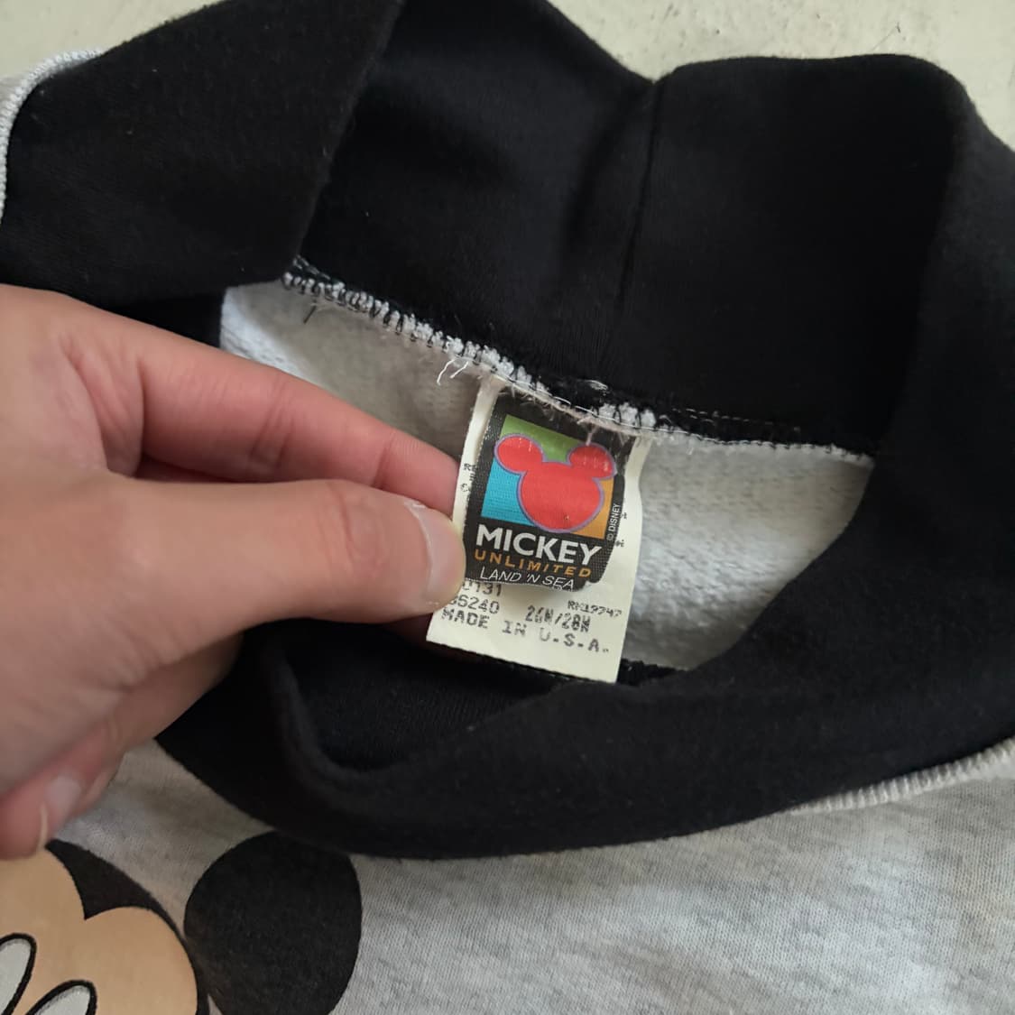 90s USA 디즈니 미키마우스 빈티지 스웻셔츠 2XL 상품이미지5