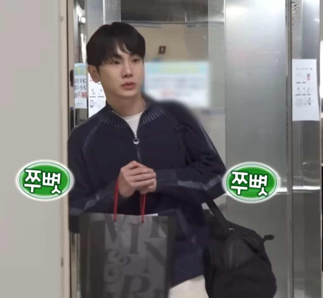 마뗑킴 투톤 믹스 니트 집업 블랙 상품이미지4