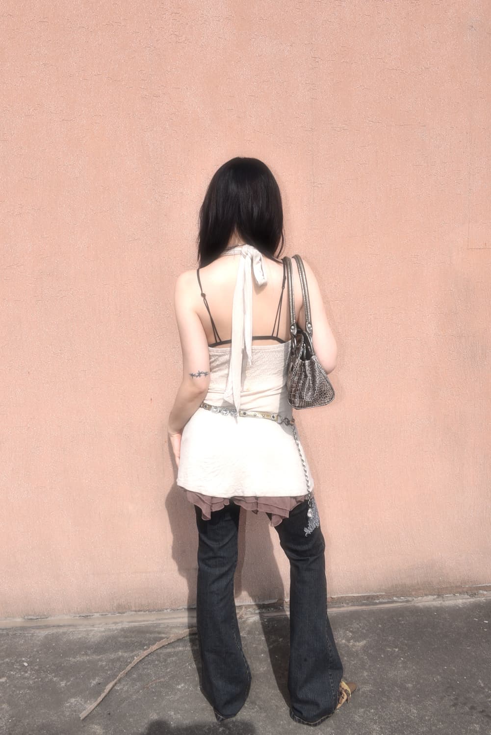 세실맥비 00‘s 레오파드 홀터 나시 탑+레이어드 스커트 상품이미지8