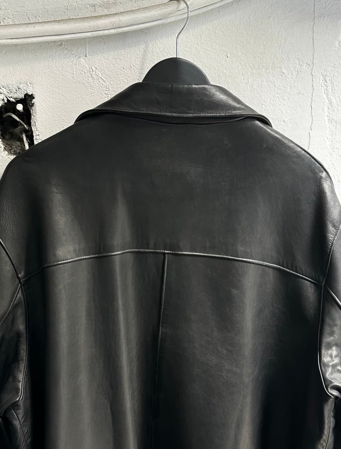 L)90‘s USA made  골든베어 레더 코트 오버사이즈 코트 카코트 상품이미지7