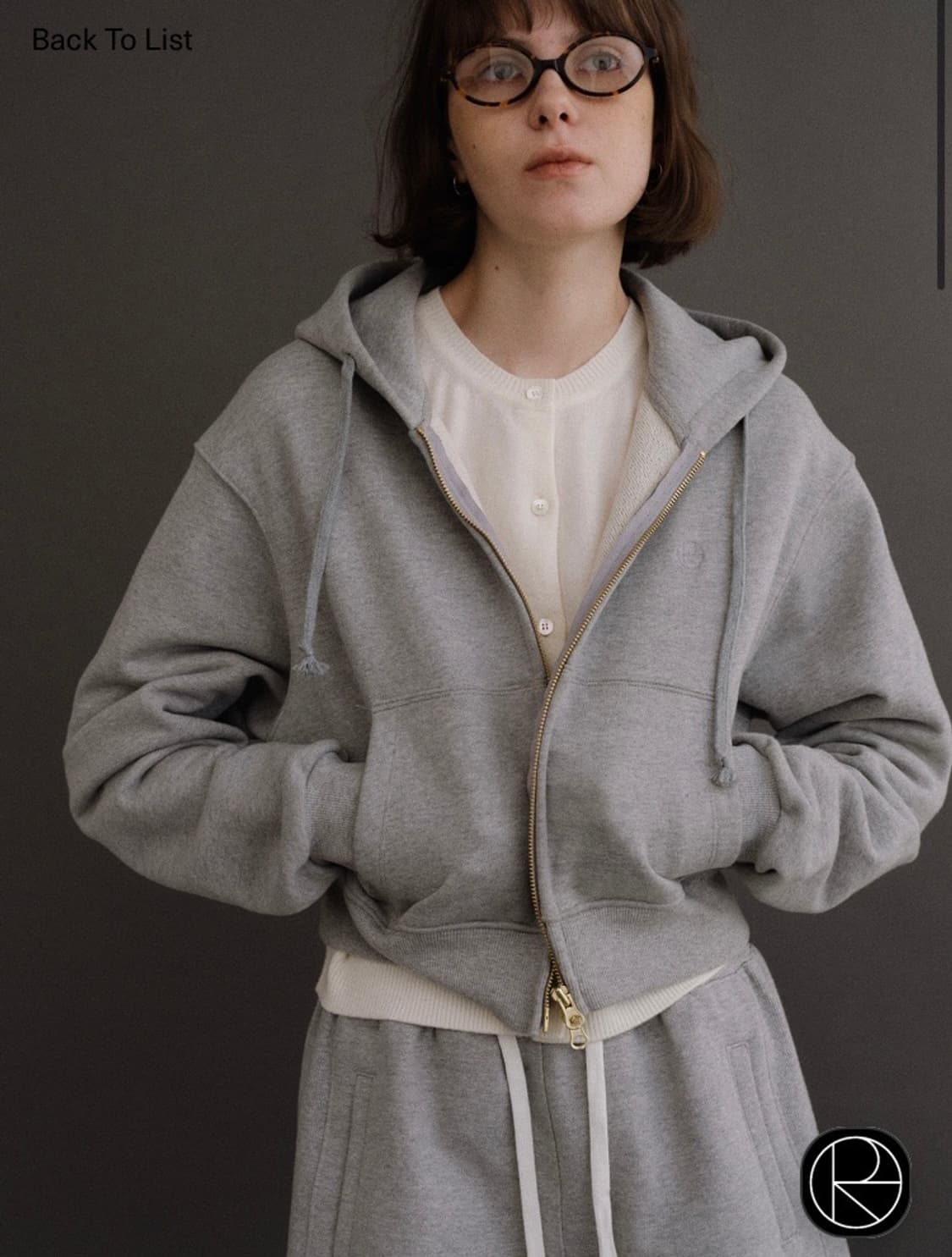 Ore 오어 크롭 후디점퍼 그레이 상품이미지2