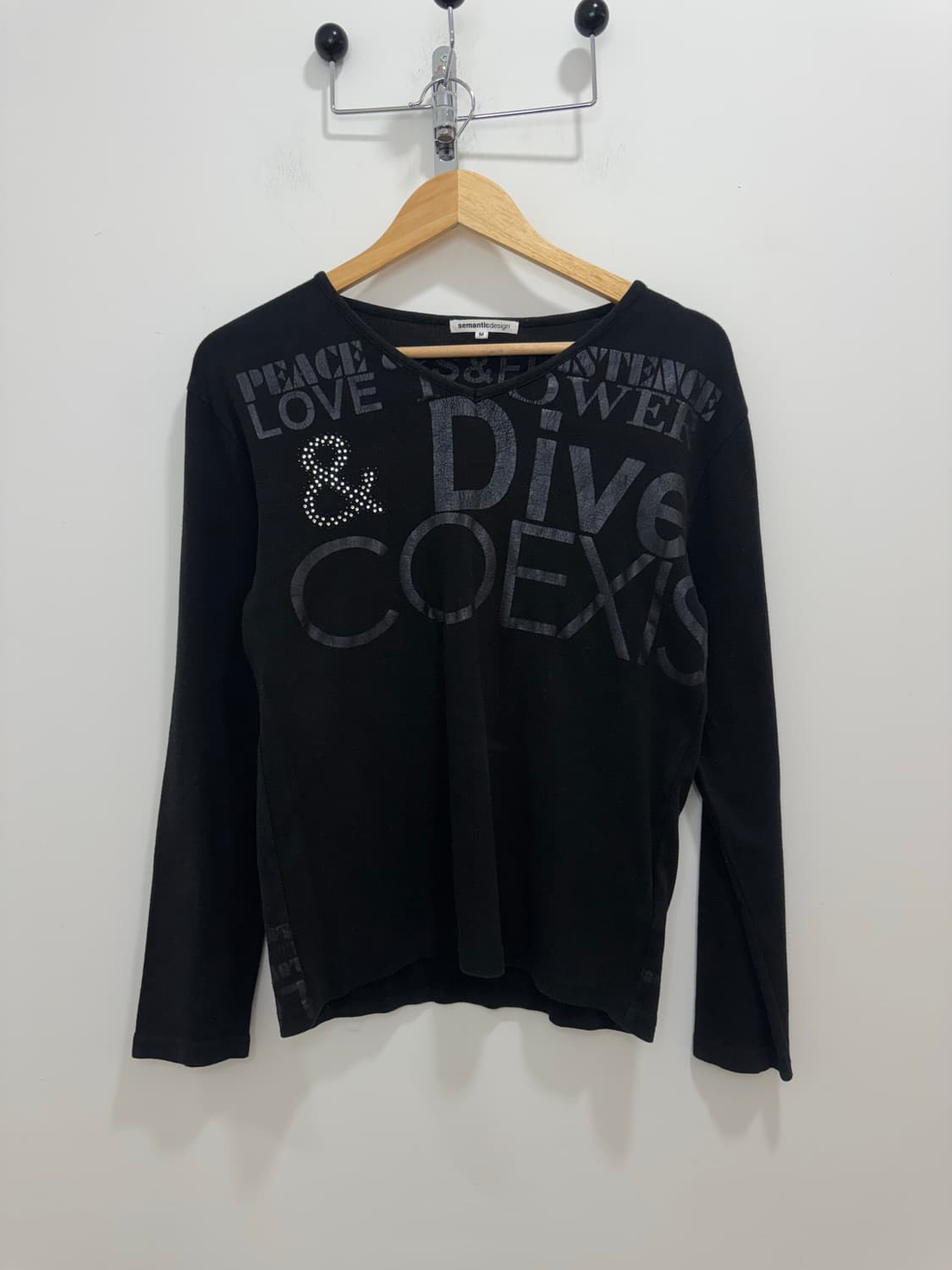 semantic design y2k 큐빅 긴팔티셔츠 상품이미지4