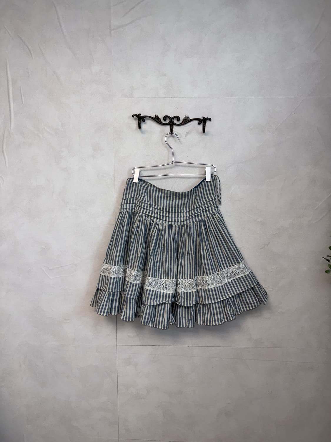 Ralph Lauren blue stripe ethnic lace sk 상품이미지3