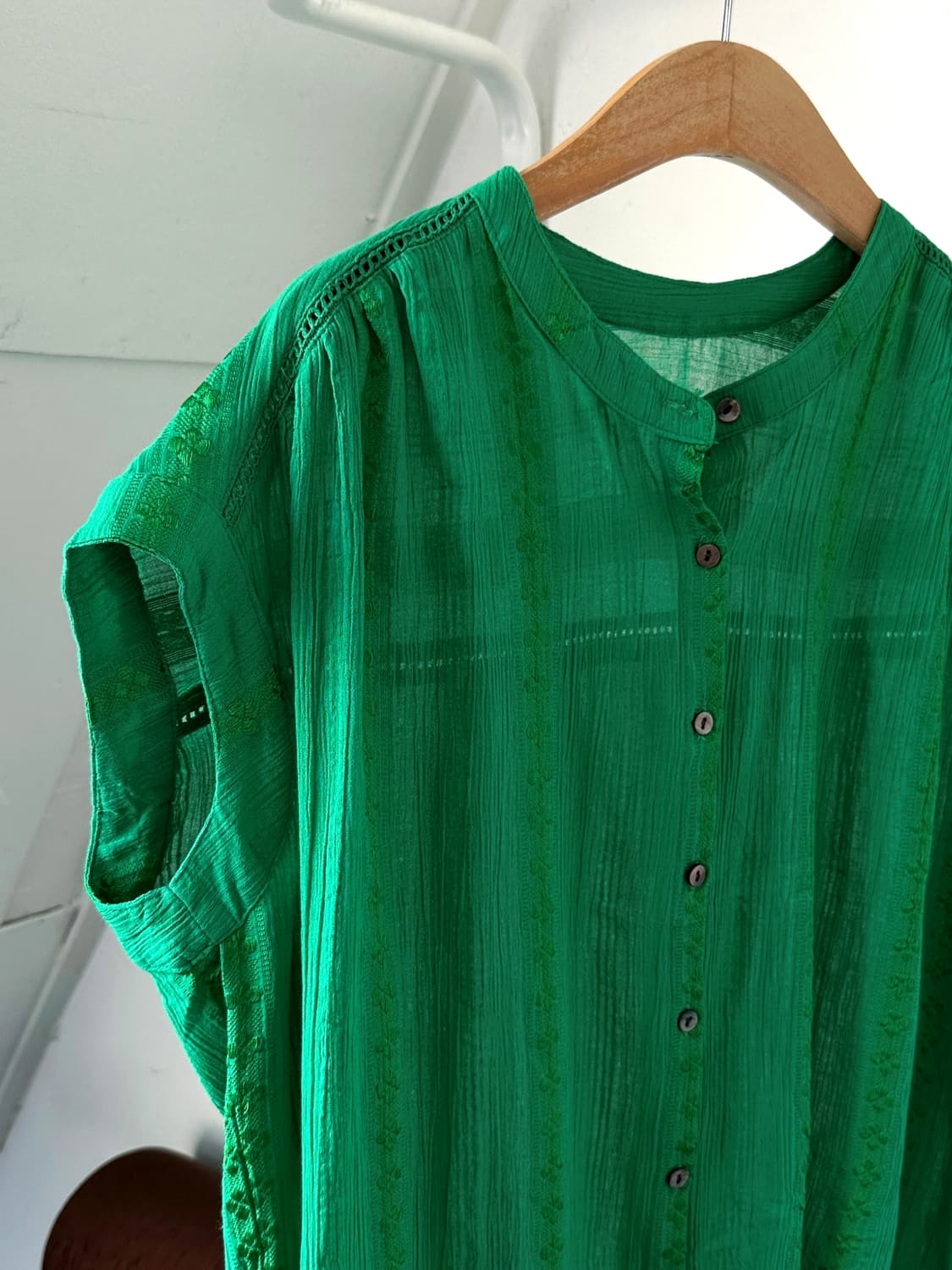 Natural volume fabric design wide top 상품이미지3