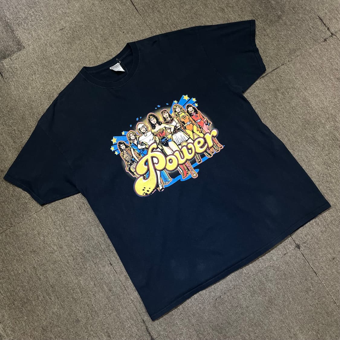 (2XL) 빈티지 원더우먼 프린팅 반팔티 상품이미지2