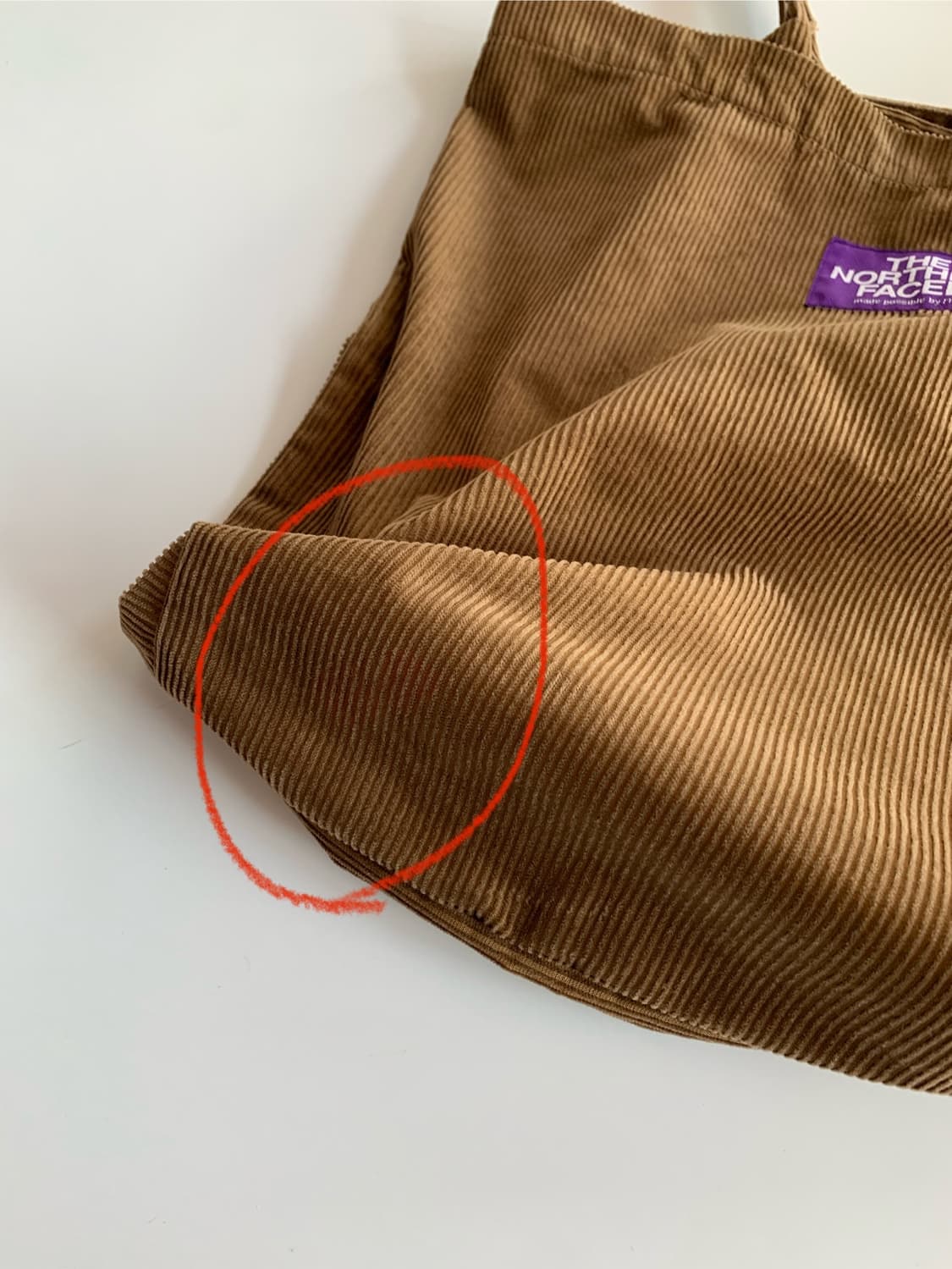 노스페이스 퍼플라벨 코듀로이 토트백 상품이미지6