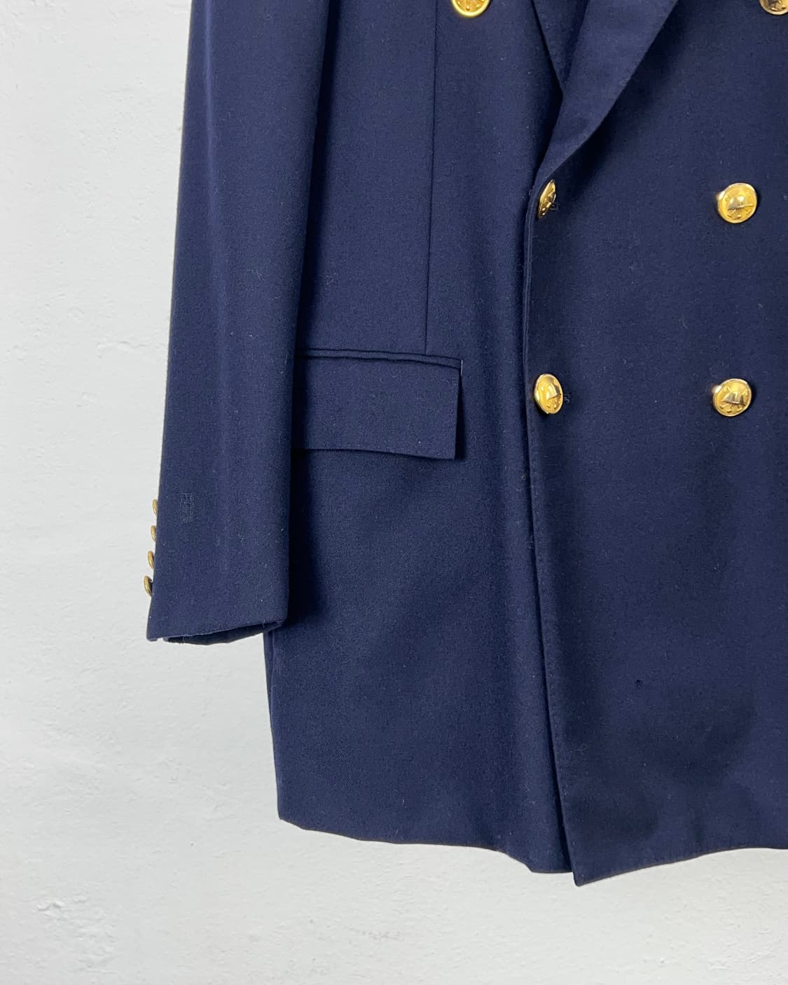 폴로 랄프로렌 네이비 숄 패드 금장 더블 브레스티드  2b 블레이저 상품이미지4
