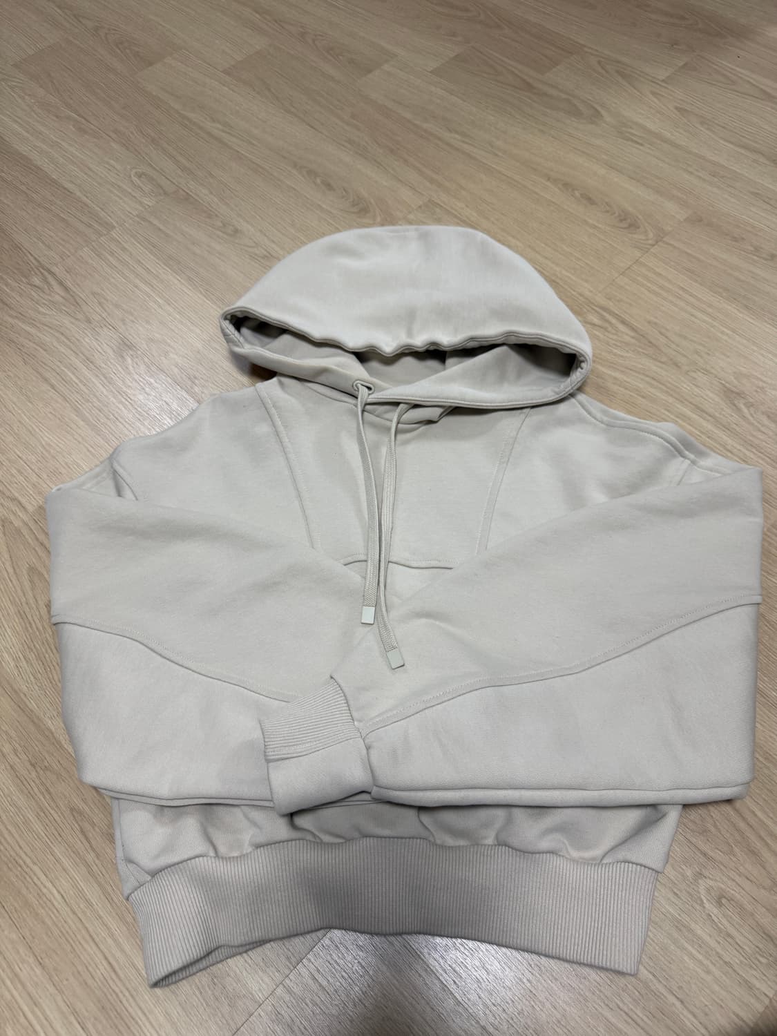 로우클래식 크롭 후드 베이지 S 사이즈 상품이미지6