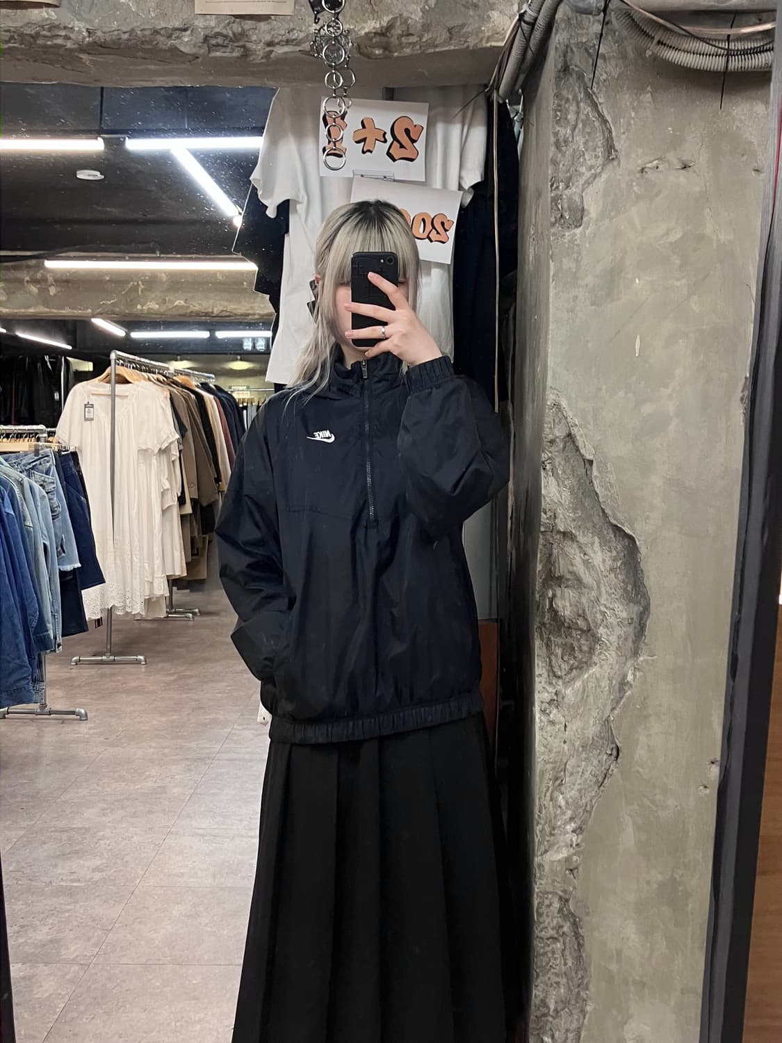 나이키 반집업 바람막이 자켓 블랙 S  #csz3867 상품이미지2