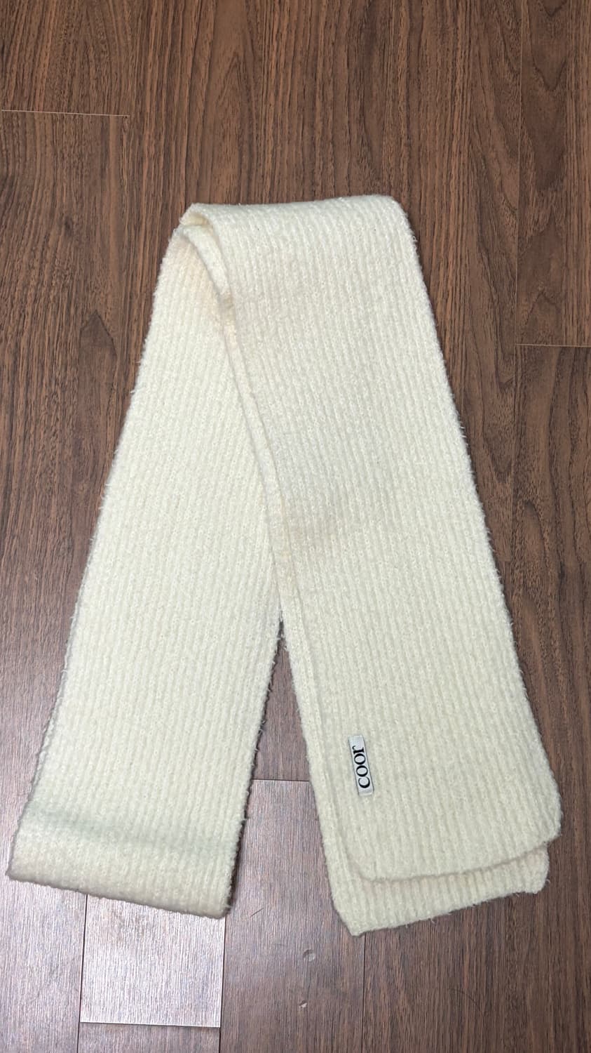 쿠어 플러피 얀 머플러 (화이트) 상품이미지2