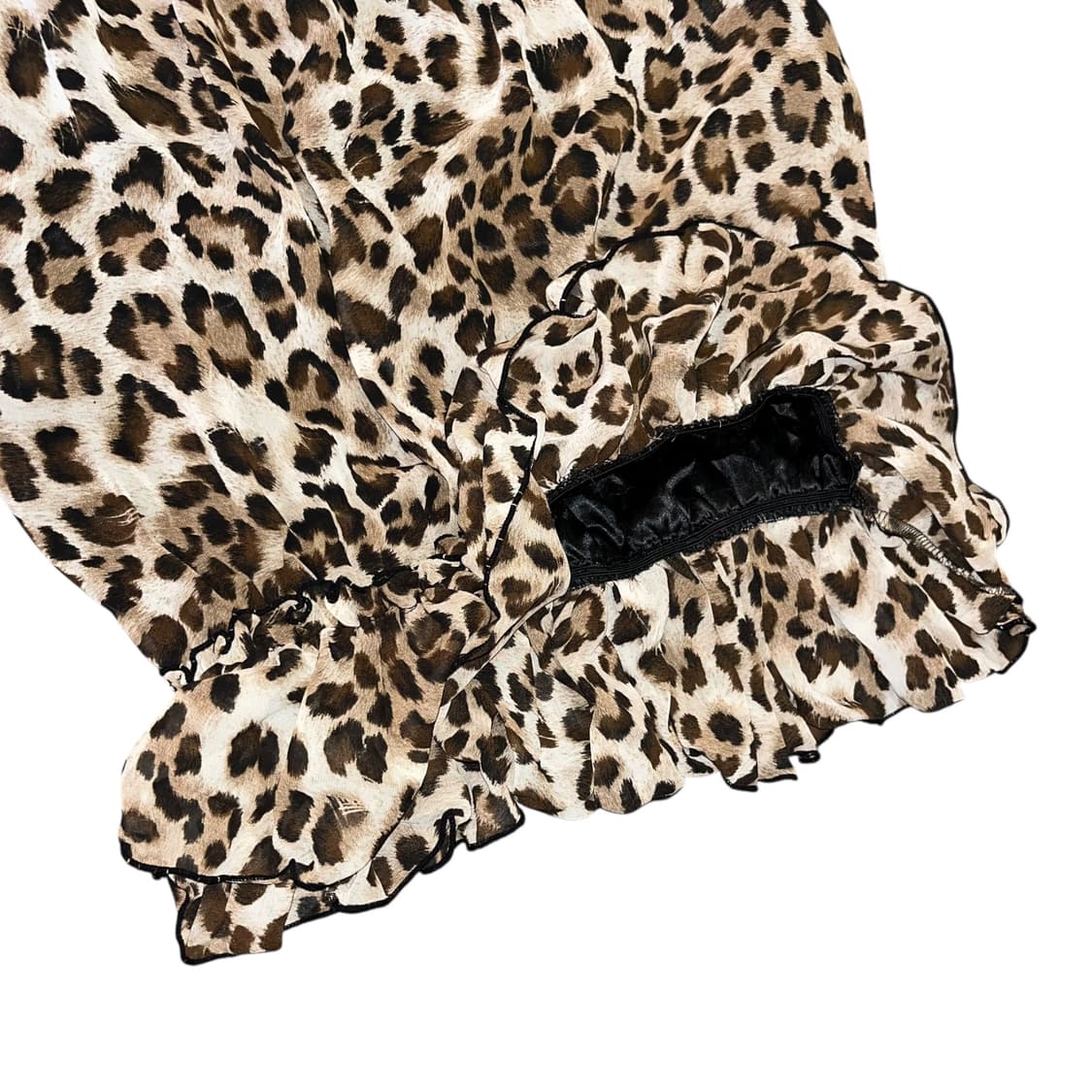 체인 끈 레이스 홀터넥 호피 탑 갸루y2k 상품이미지4