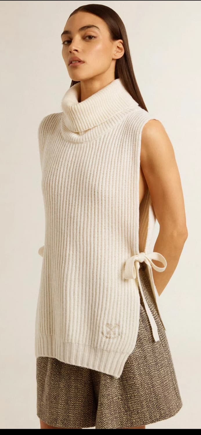 골든구스 터틀넥 니트 베스트 아이보리 새상품 상품이미지1