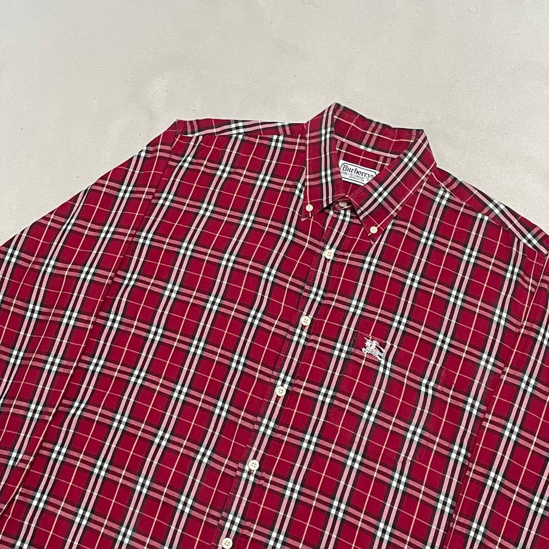 43(XL) 버버리 레드 노바체크 셔츠 상품이미지1