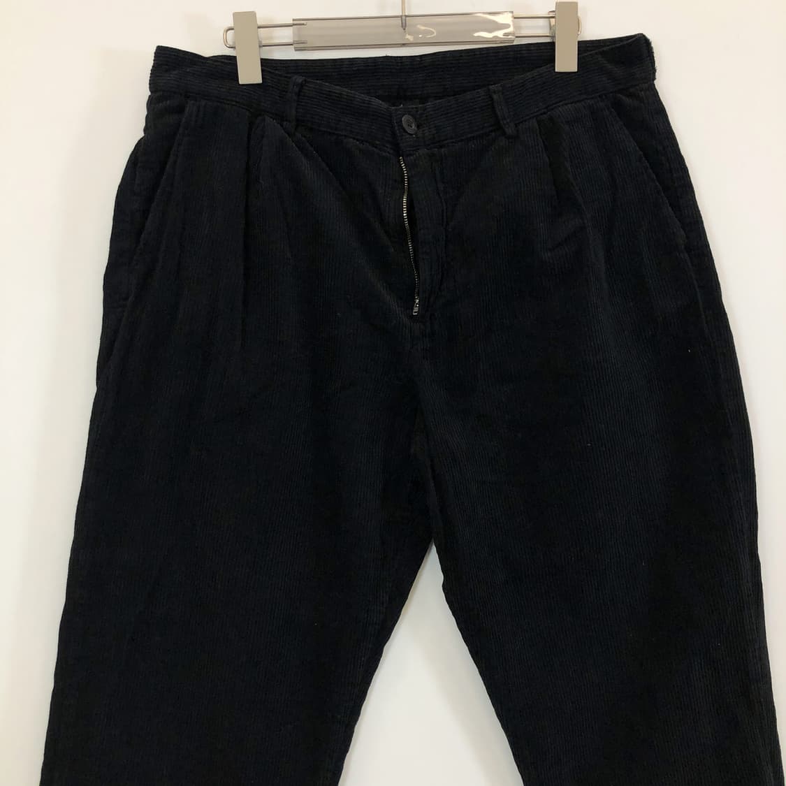 자라 코듀로이 팬츠 34 인치 블랙  상품이미지2
