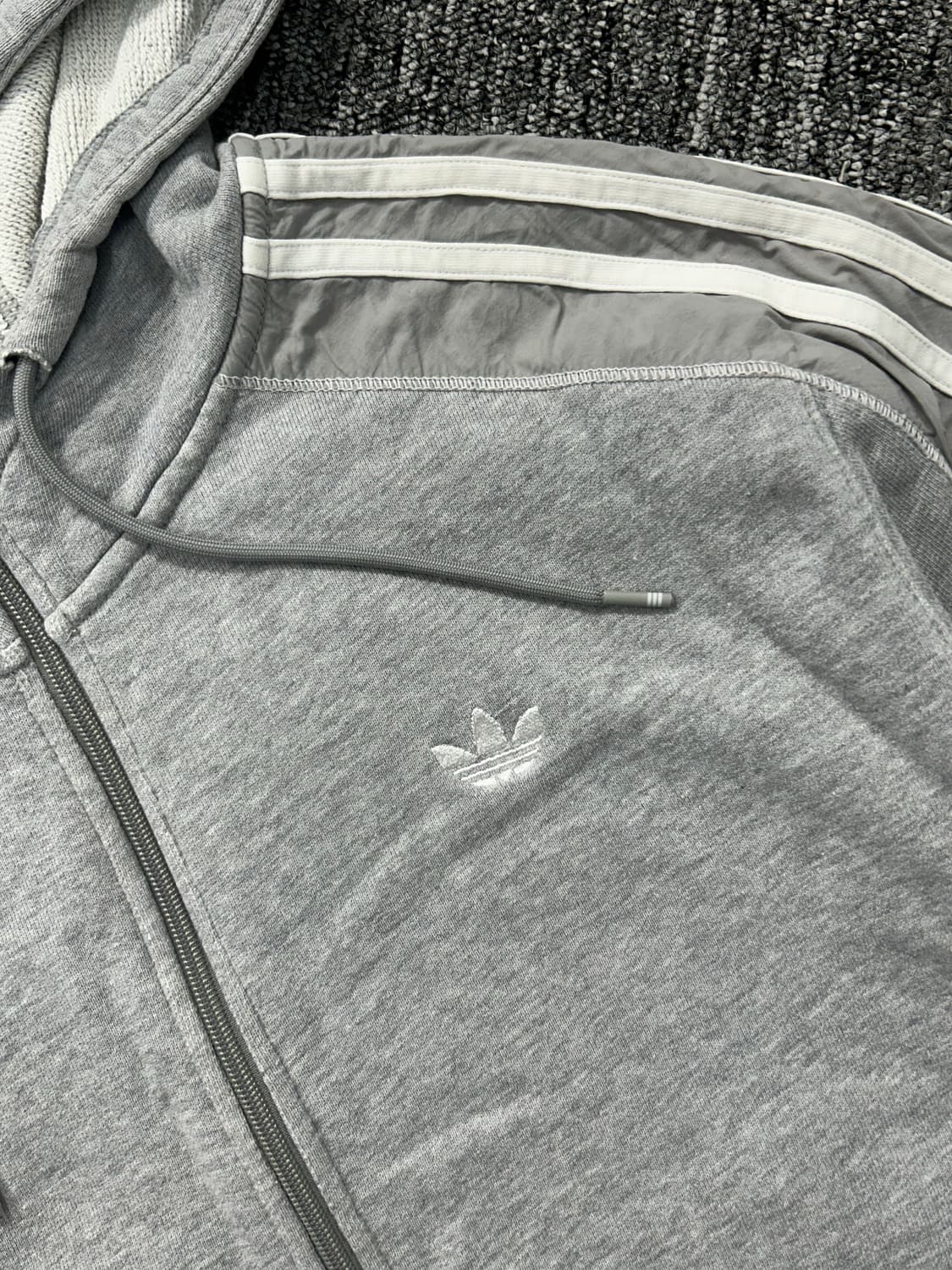 아디다스 그레이 파이어버드 후드집업 L 상품이미지6