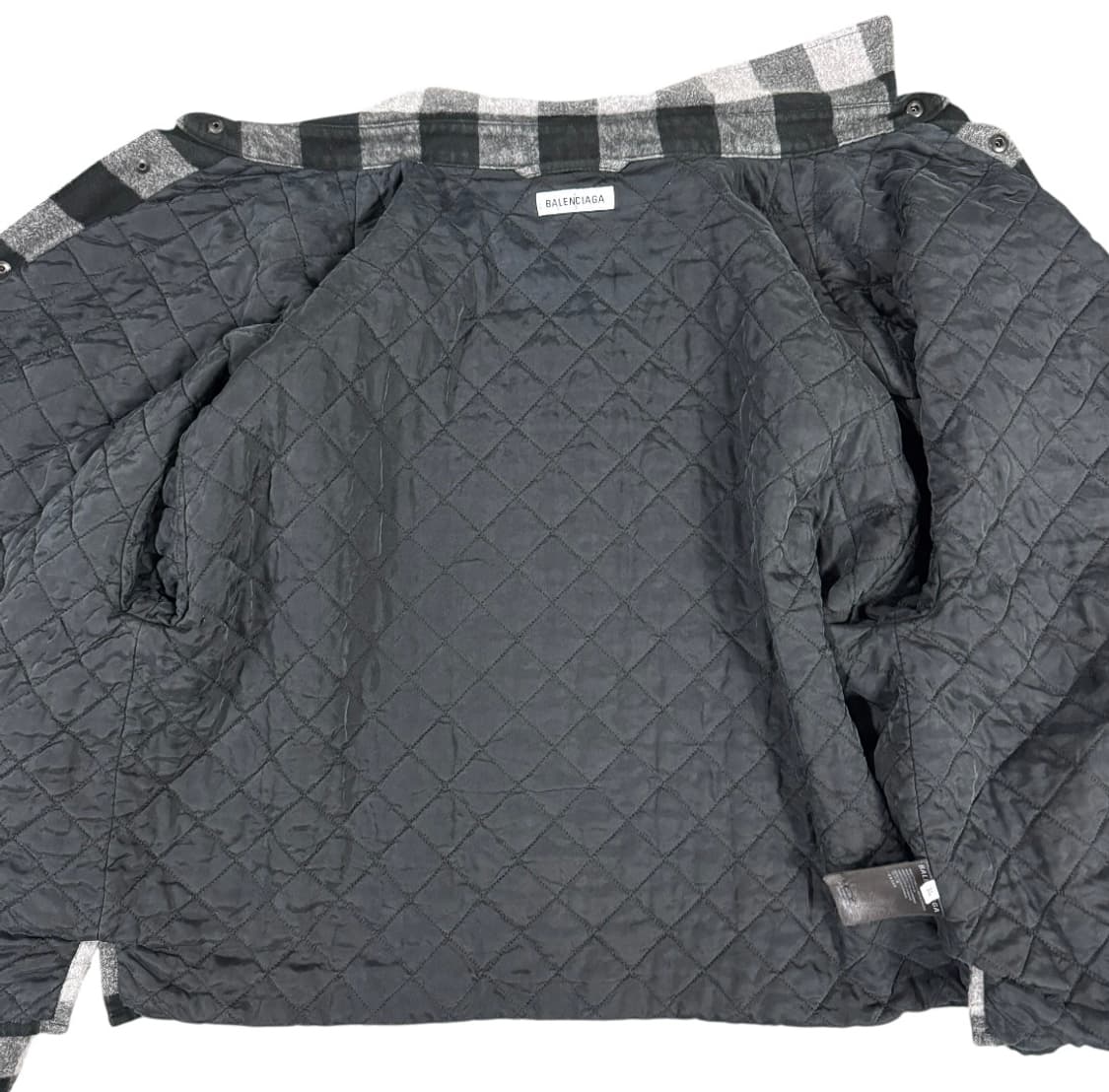 Balenciaga 발렌시아가 체크 플란넬 스윙 셔츠 자켓 상품이미지4