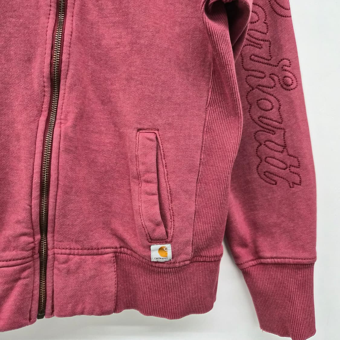 칼하트 레드 브라운 집업 여성 S 상품이미지2