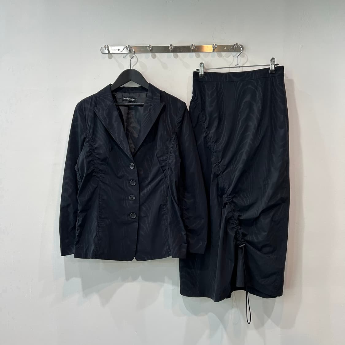 블랙 패턴 셔링 setup 상품이미지1