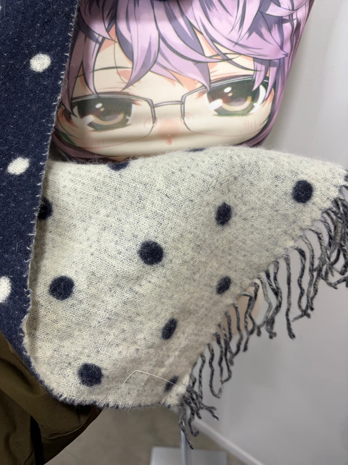 일본 빈티지 모리걸 도트 머플러 상품이미지5