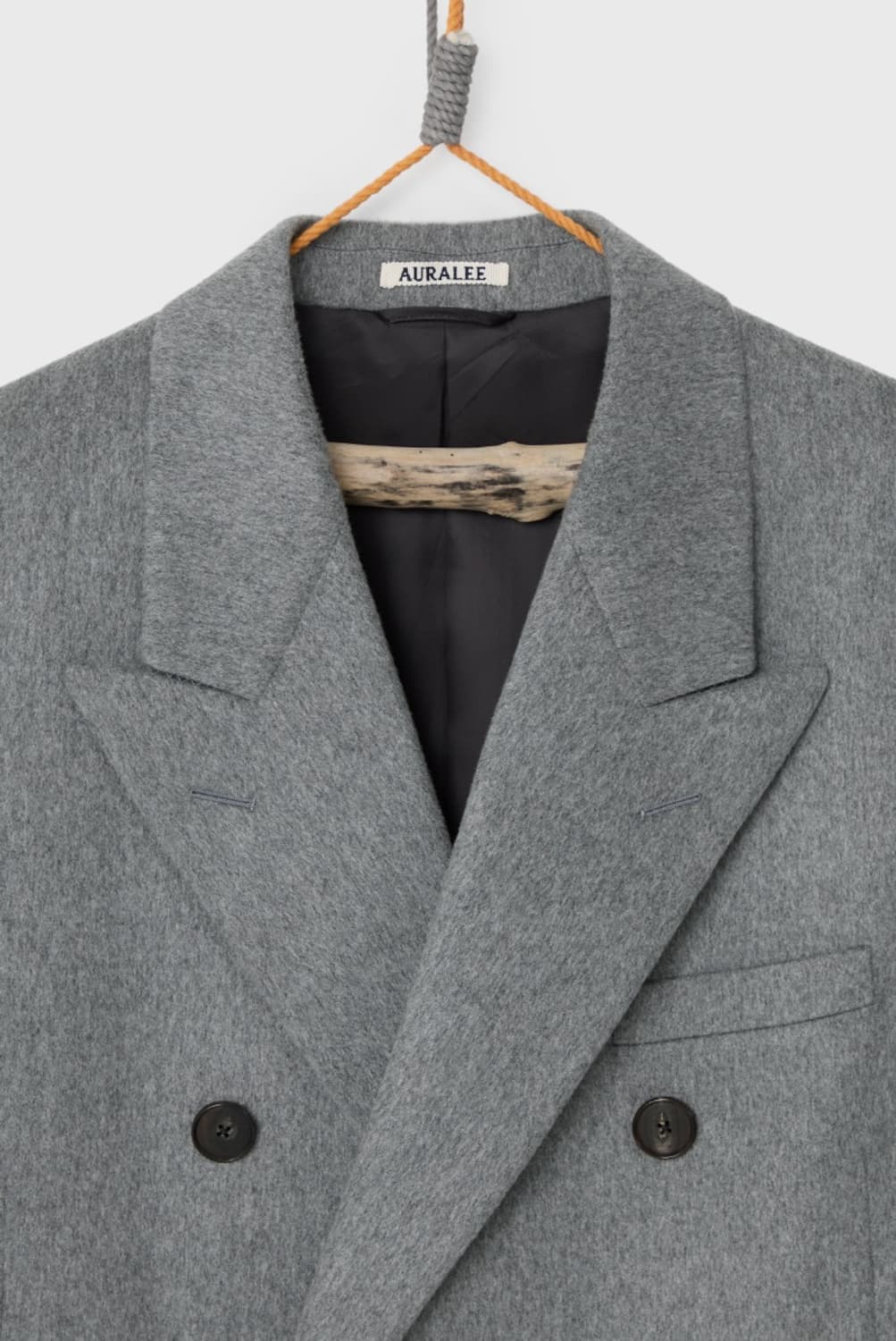 [5]오라리 캐시미어 몰스킨 코트 탑 그레이- 25AW 새상품 상품이미지4