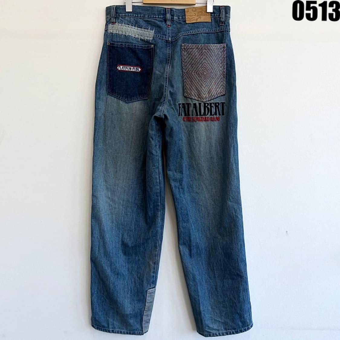 FUBU 플래티넘 빈티지 패치워크 데님 팬츠 W34L34 0513 상품이미지9