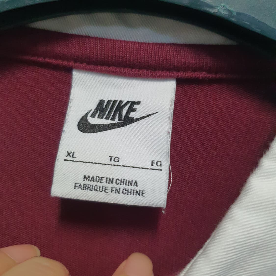 나이키 스우시 럭비 카라 긴팔티 버건디  상품이미지4