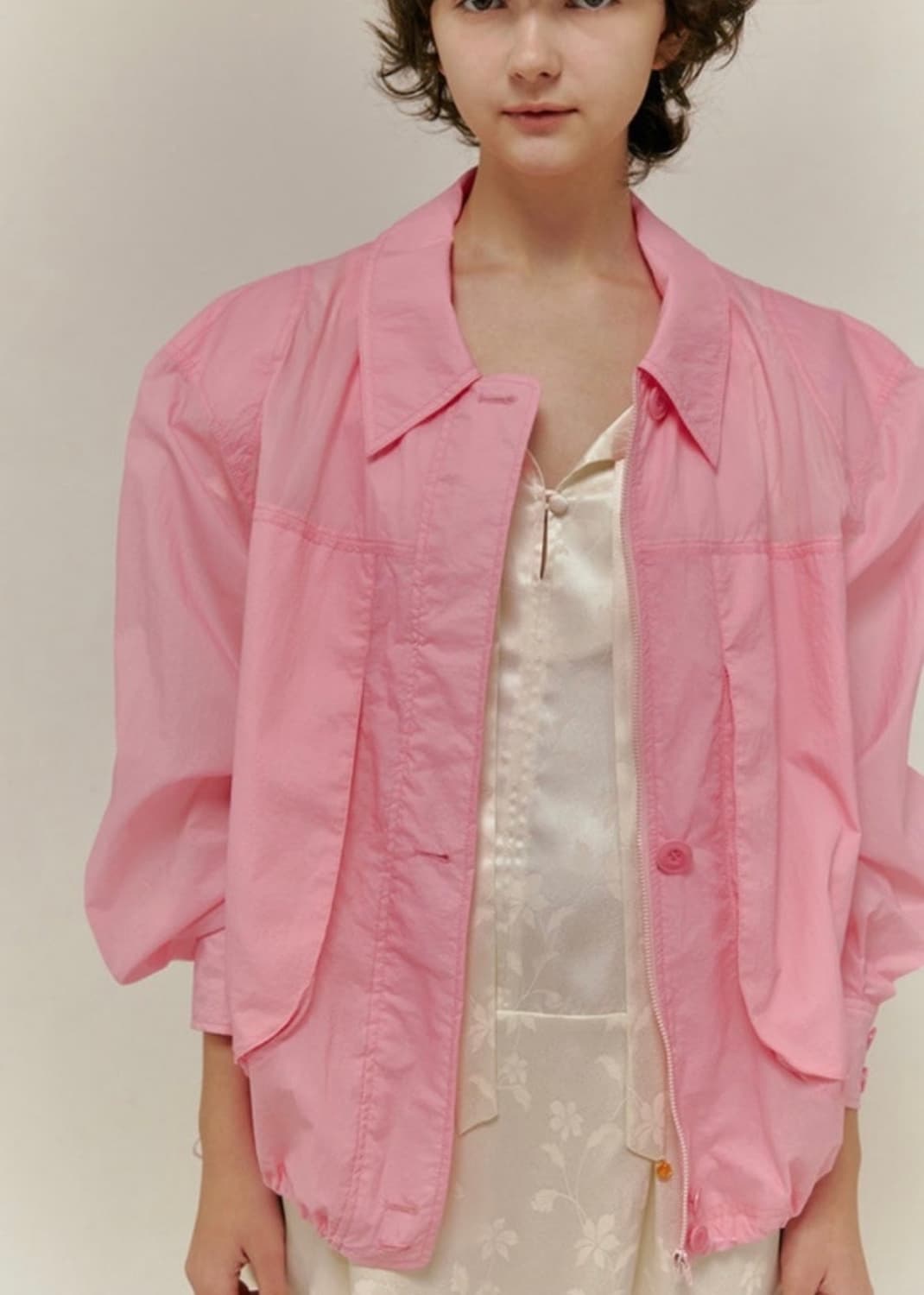 오버듀플레어 fancy blouson jumper _pink 상품이미지2