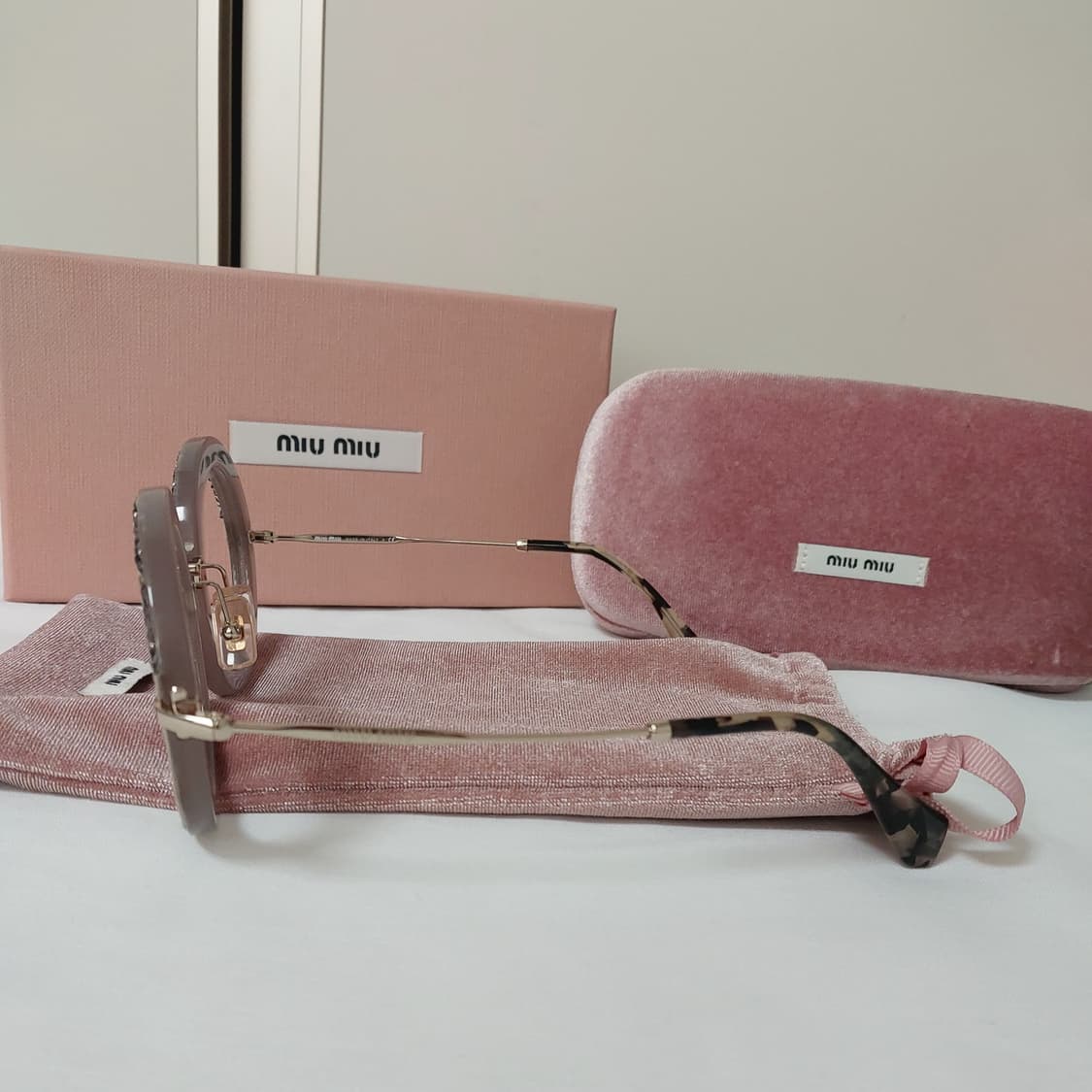 미우미우 스와로브스키 크리스탈 선글라스 (착샷O) 상품이미지6