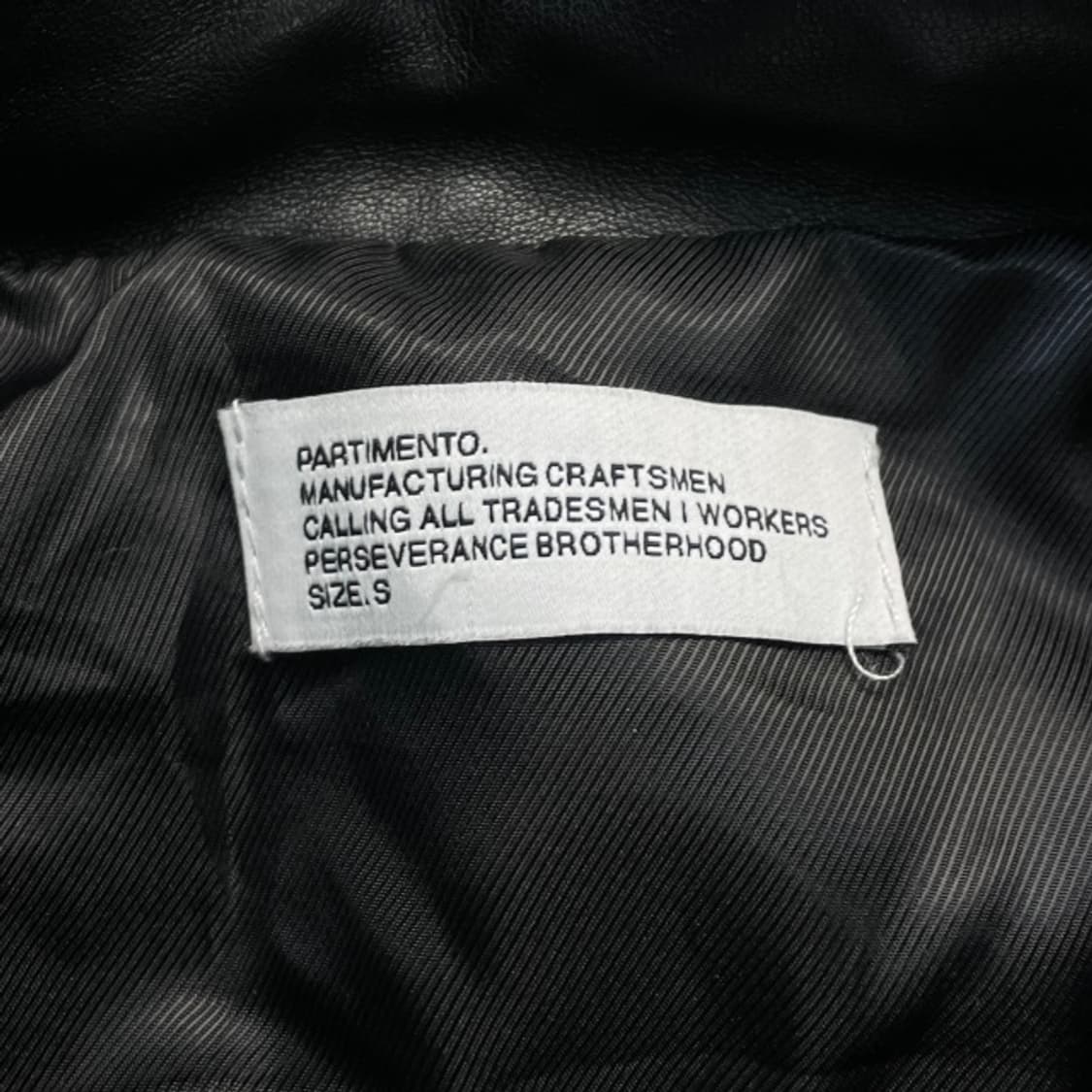 100 파르티멘토 배색 레더 자켓 상품이미지3