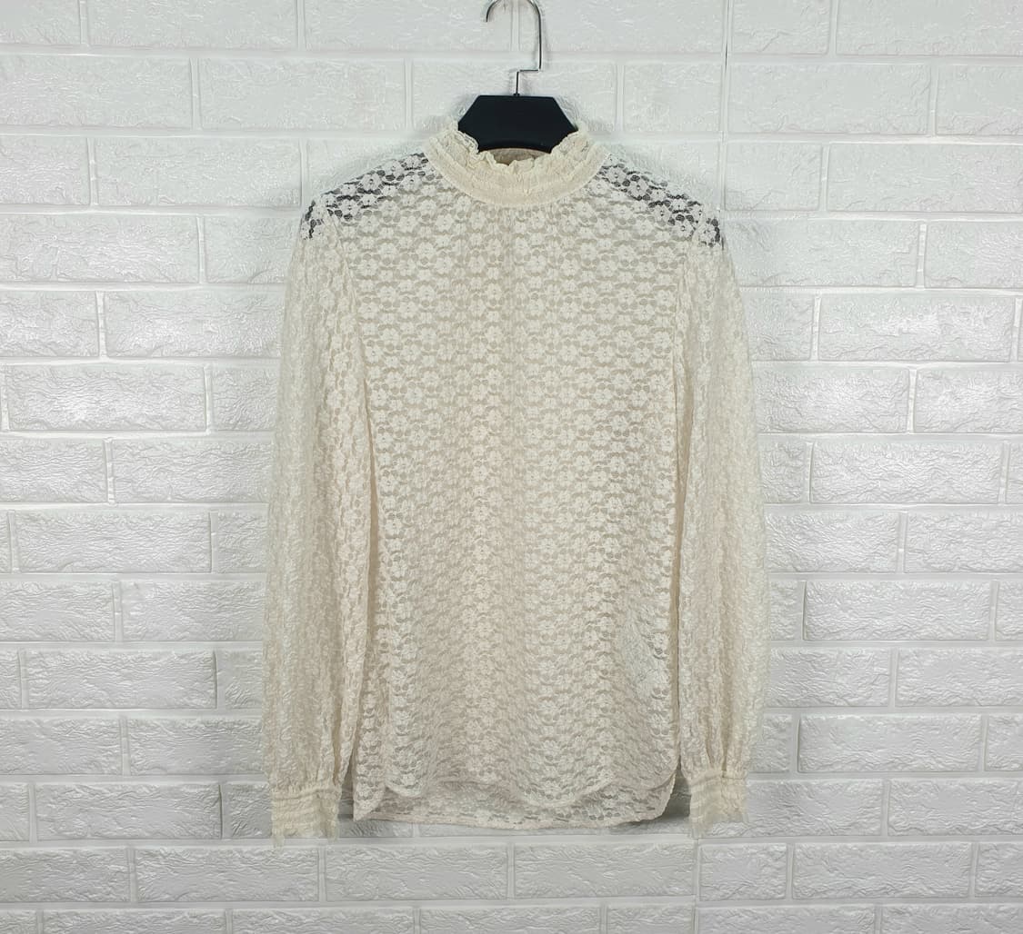 [44]오즈세컨 레이스 하이넥 긴팔 블라우스 상품이미지2