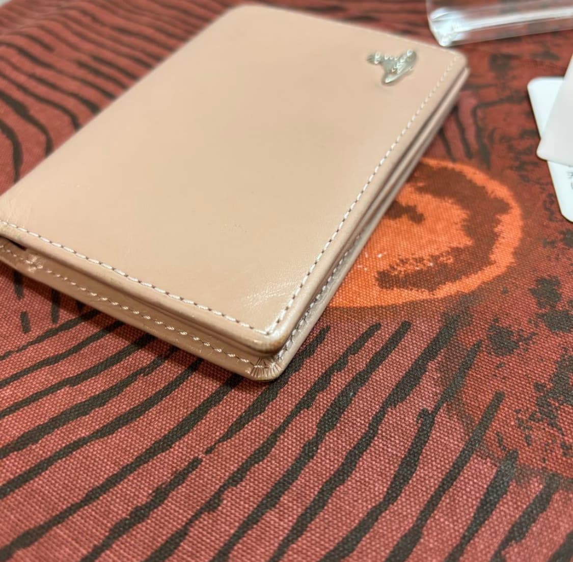 비비안웨스트우드 빈티지  water orb 카드지갑 핑크베이지 상품이미지6