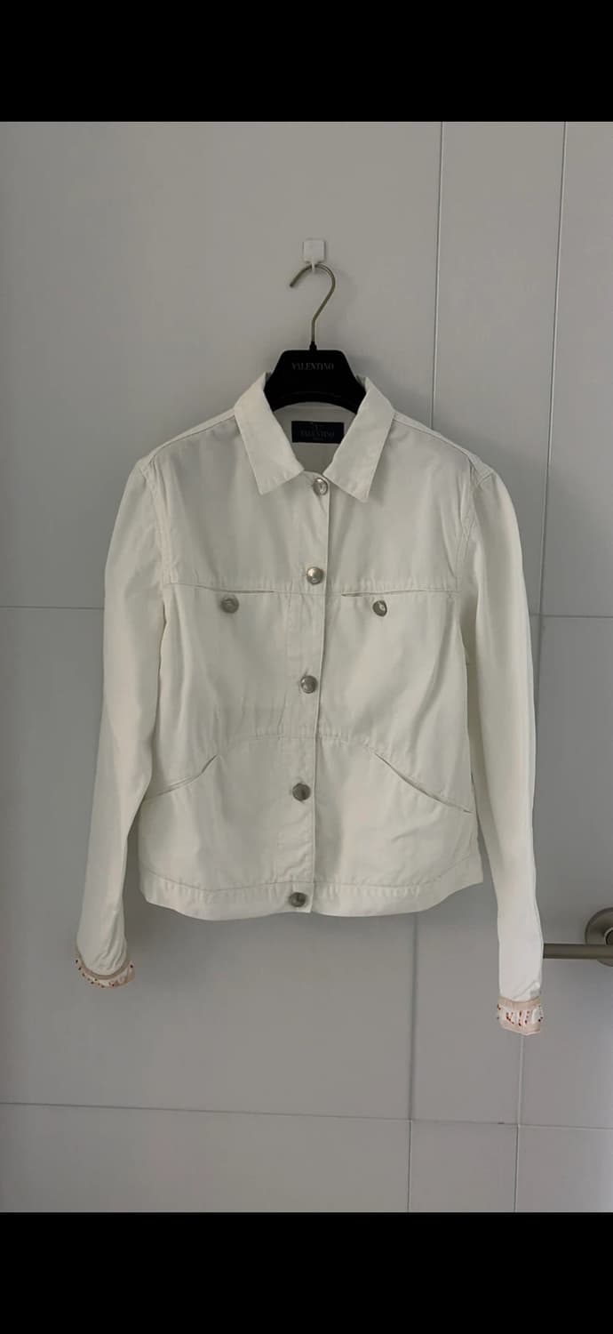 Valentino 화이트 면 자켓 55,66 정품 상품이미지1