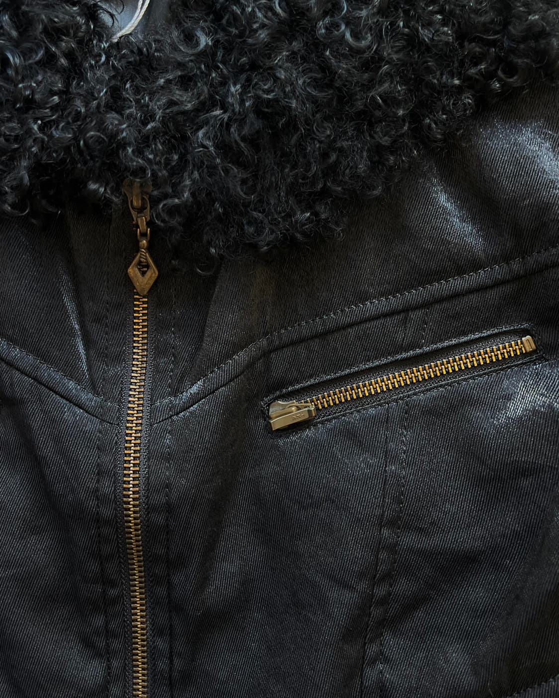 Ca Et La サエラ Tibet Lamb Fur Trim Jacket 상품이미지6