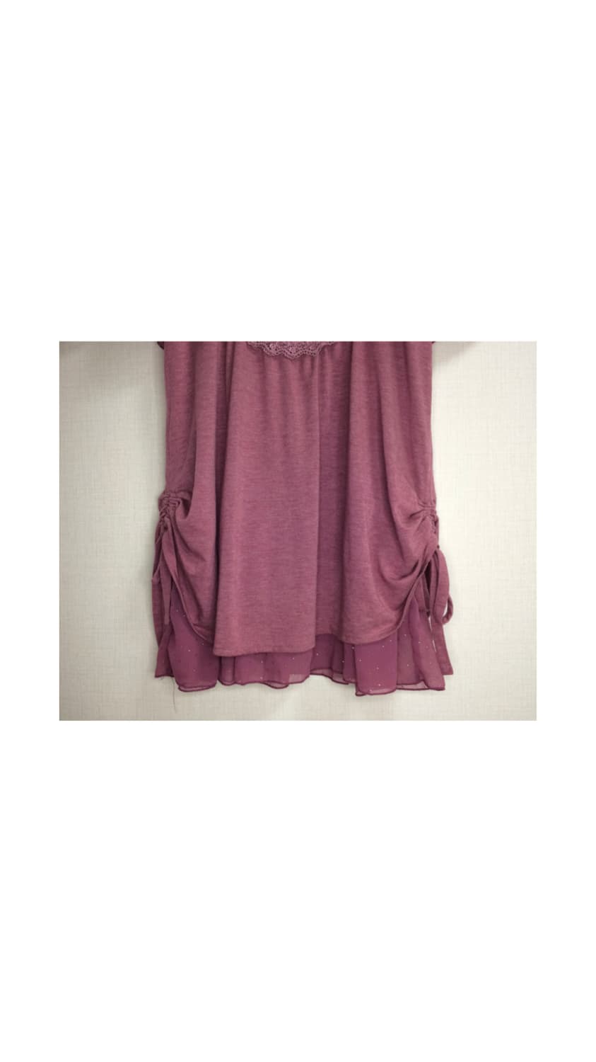 axes femme 엑시즈팜 레이스 퍼플 셔링 반팔 튜닉 상품이미지3