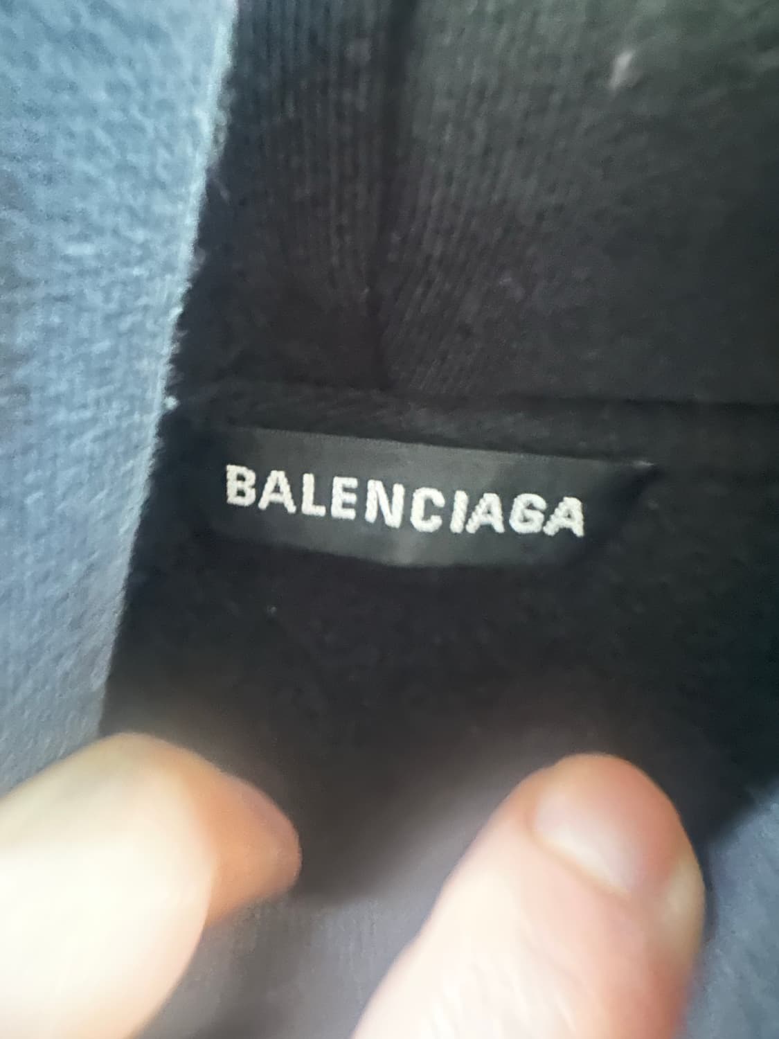 [L] 발렌시아가 BB로고 모드 후드티 블랙 레드 상품이미지4