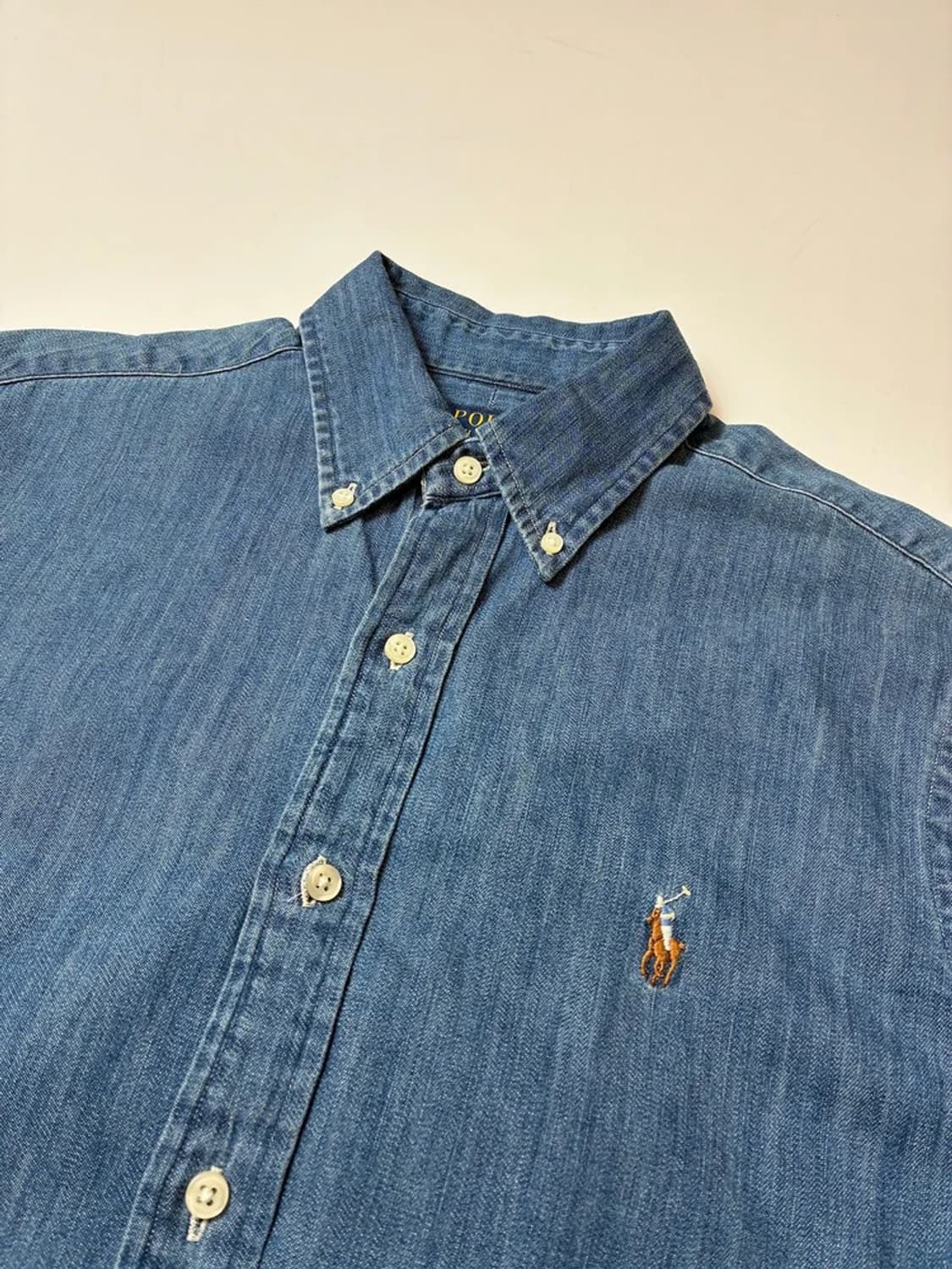 폴로 랄프로렌 큐알 신형 워시드 데님 셔츠 PN8787 상품이미지3