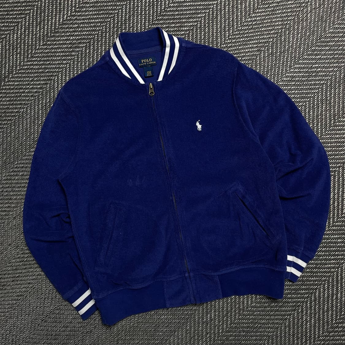 폴로 랄프로렌 화이트 포니 바시티 니트 집업y 5095 상품이미지1