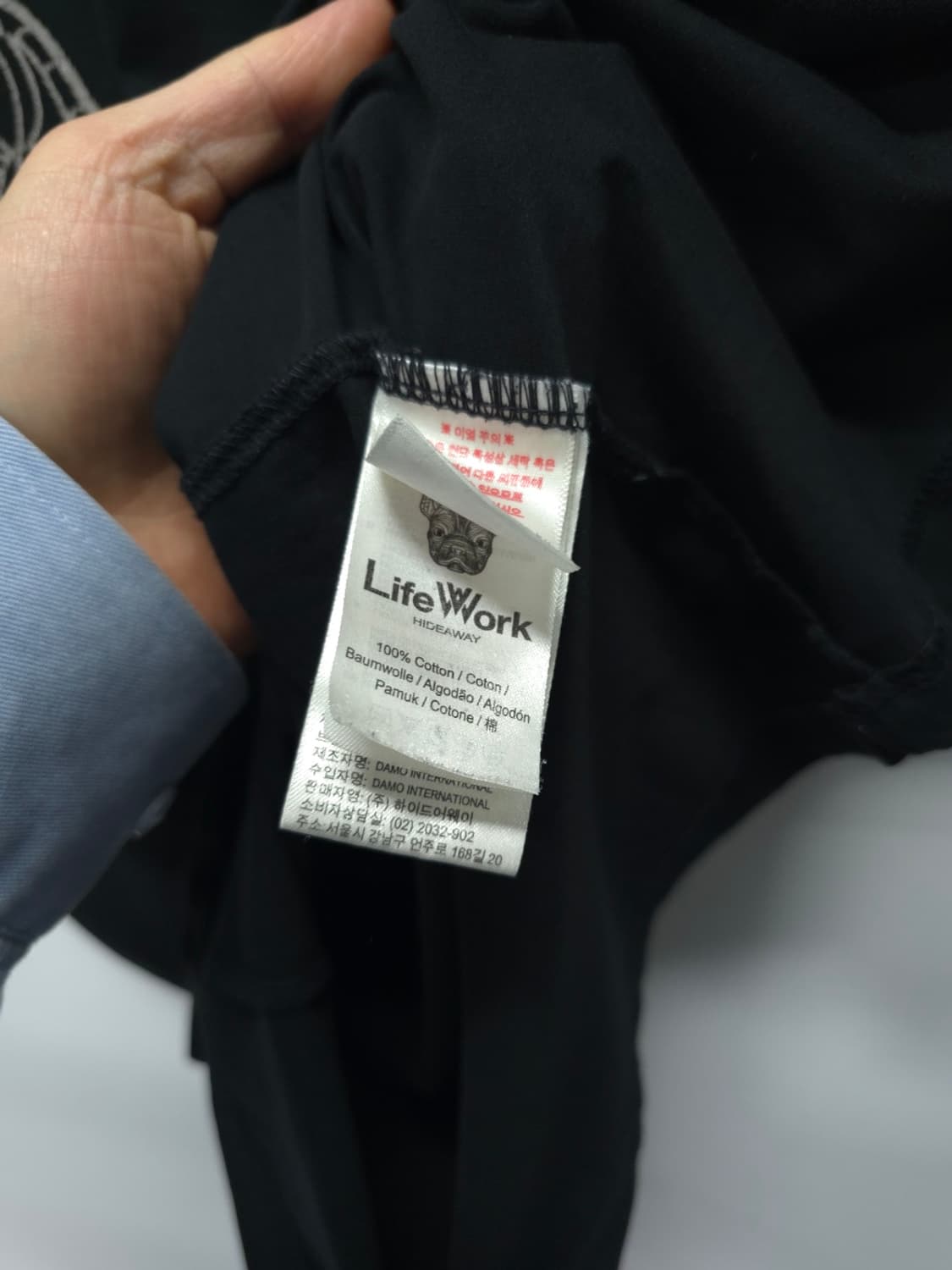 라이프워크 빅 로고 그래픽 반팔 티셔츠 블랙(100) 상품이미지10