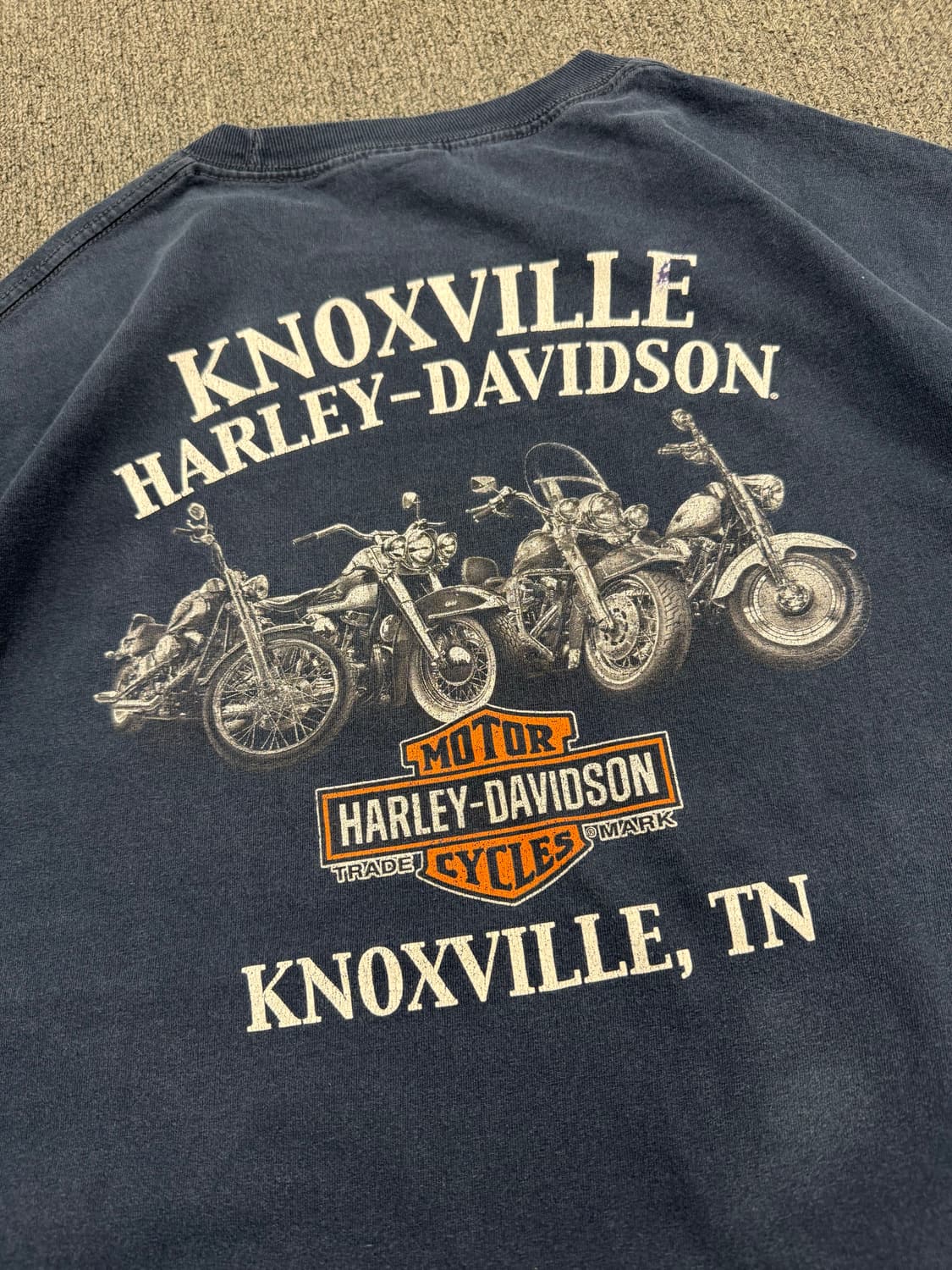 2XL)할리데이비슨 빈티지 프린팅 Knoxville 네이비 반팔  상품이미지7