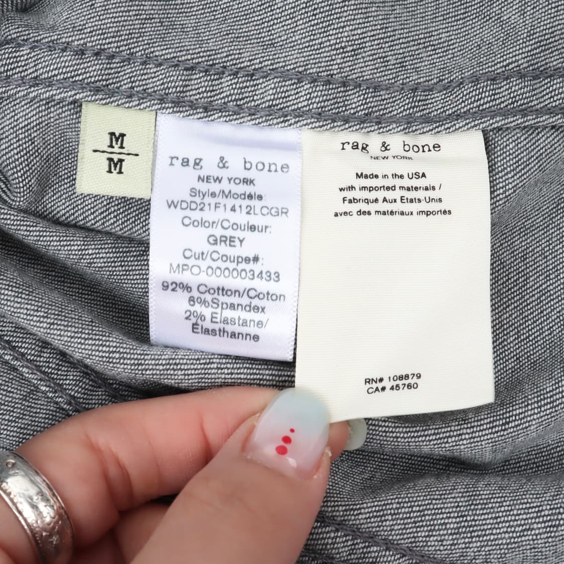 rag&bone 랙앤본 2nd 그레이 트러커 데님자켓 상품이미지9