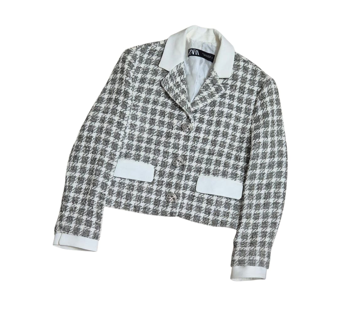 ZARA 자라 크롭 트위드 자켓 상품이미지1