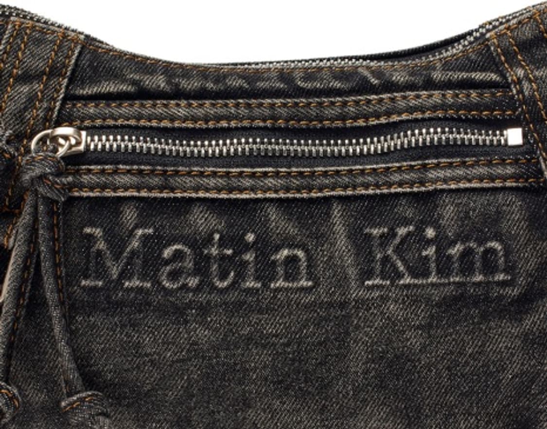 {새상품}마뗑킴 워시드 데님 미니 호보백 블랙 마땡킴 상품이미지9