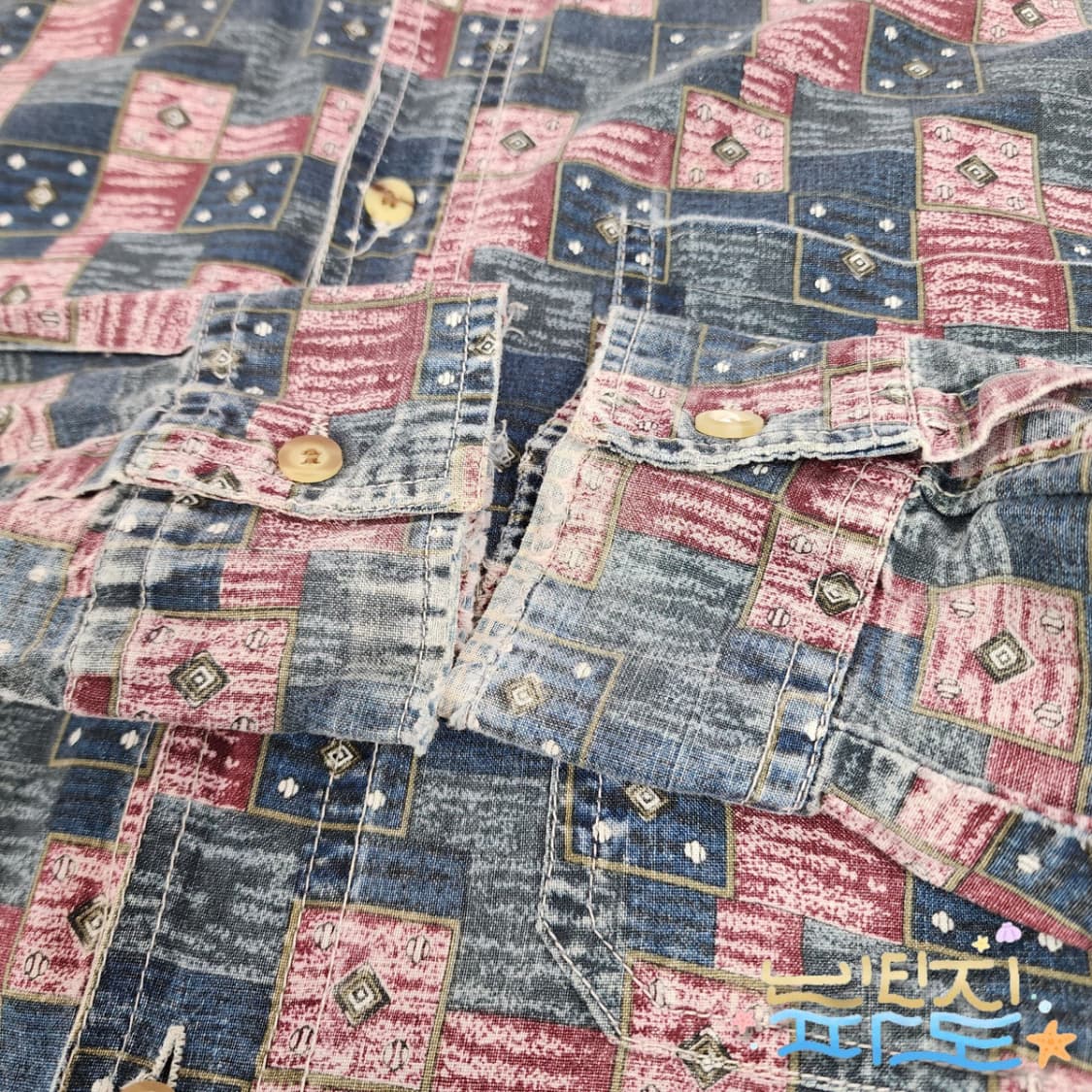 105 90s 노스웨스트블루 다이스 패턴 셔츠 상품이미지4
